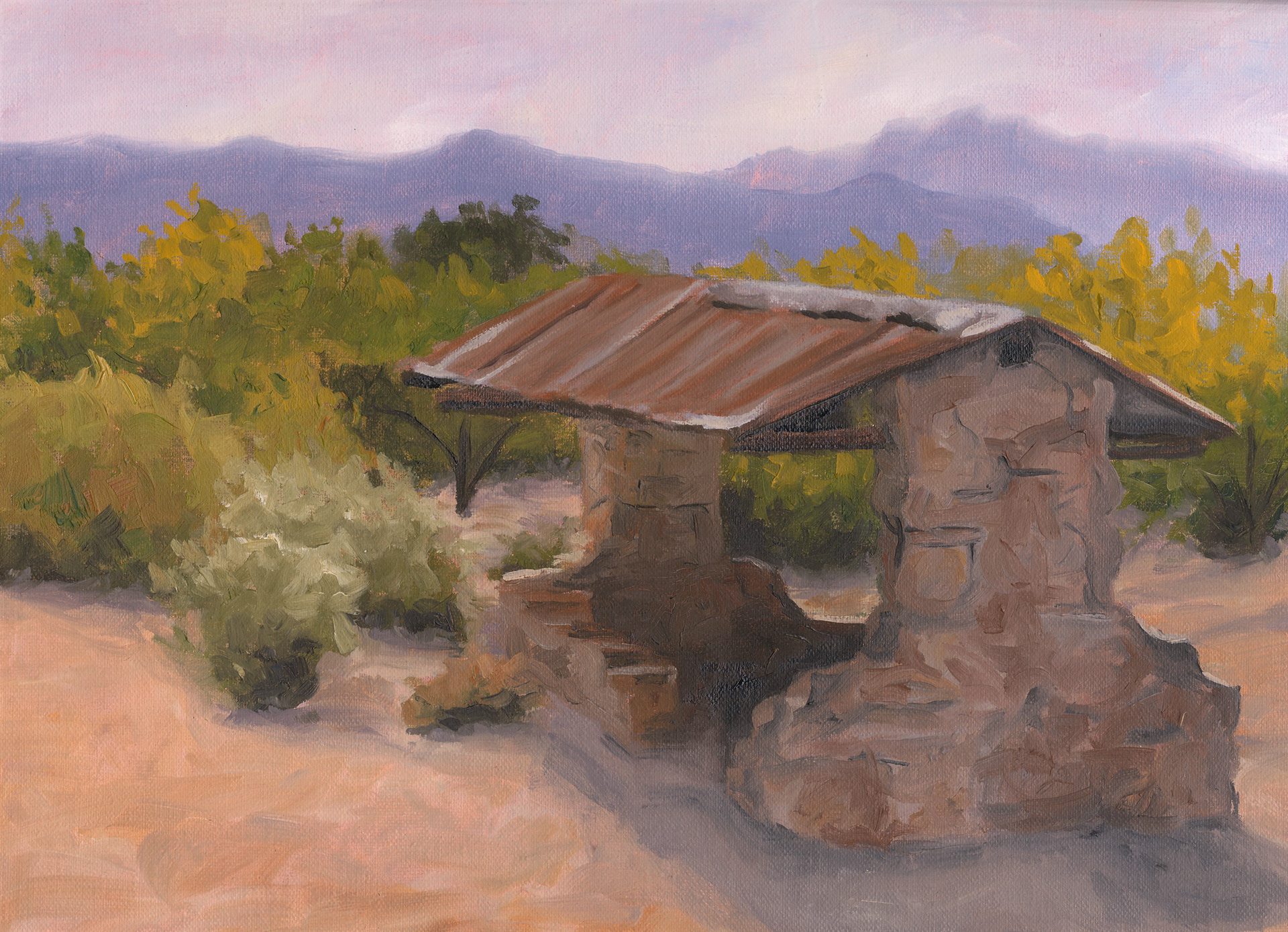 Papago Park, Oil, 9x12 inches, $350