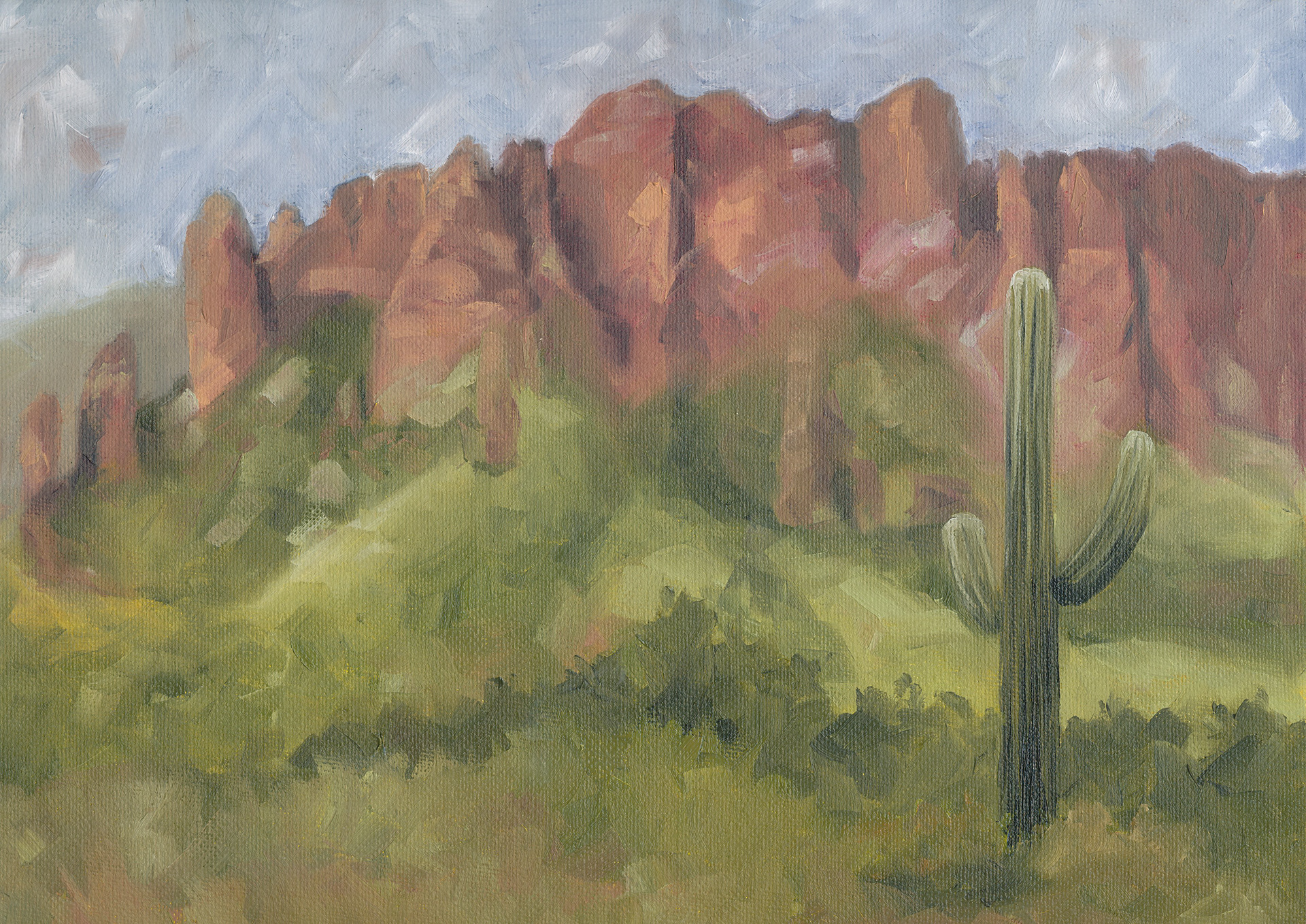 Superstitions, Oil, 9x12 inches, $350