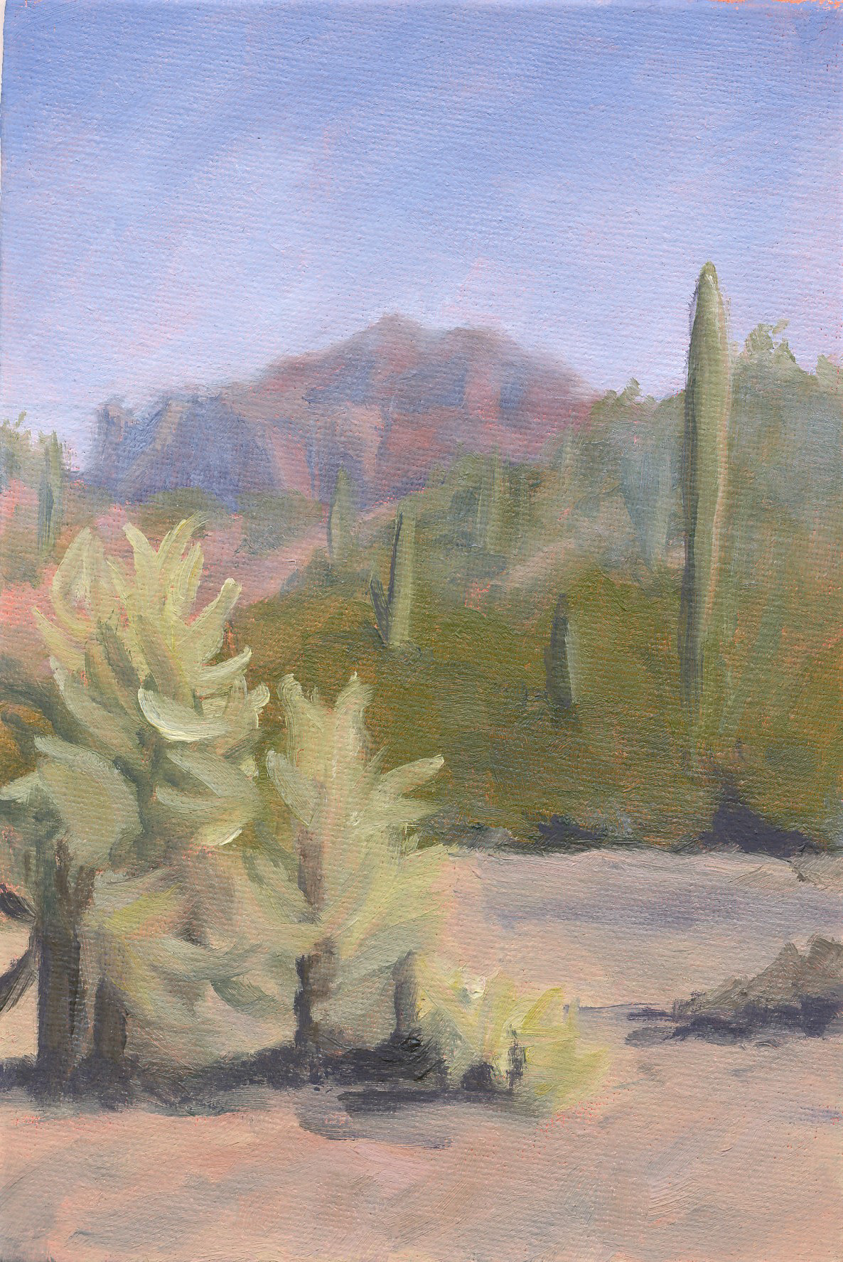 Meridian Rd, Oil, 6x4 inches, $170