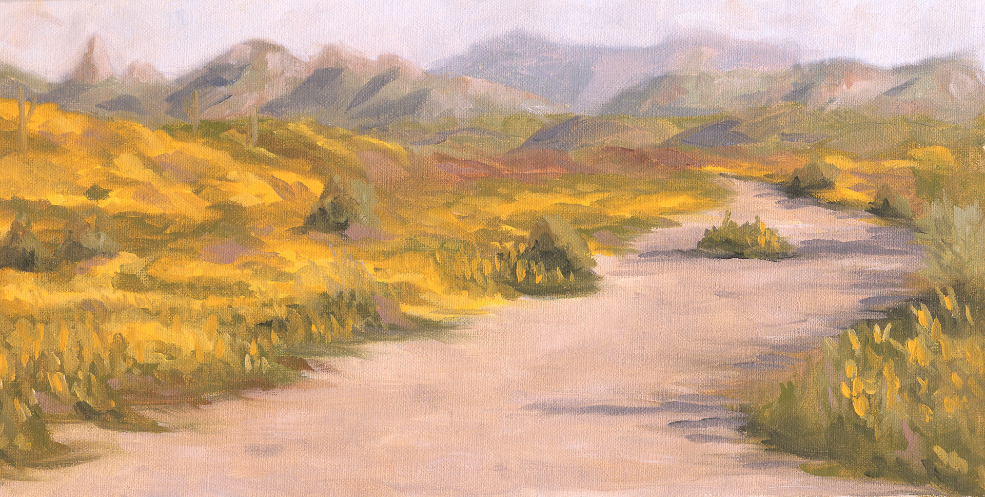 Superbloom, Oil, 6x12 inches, $300