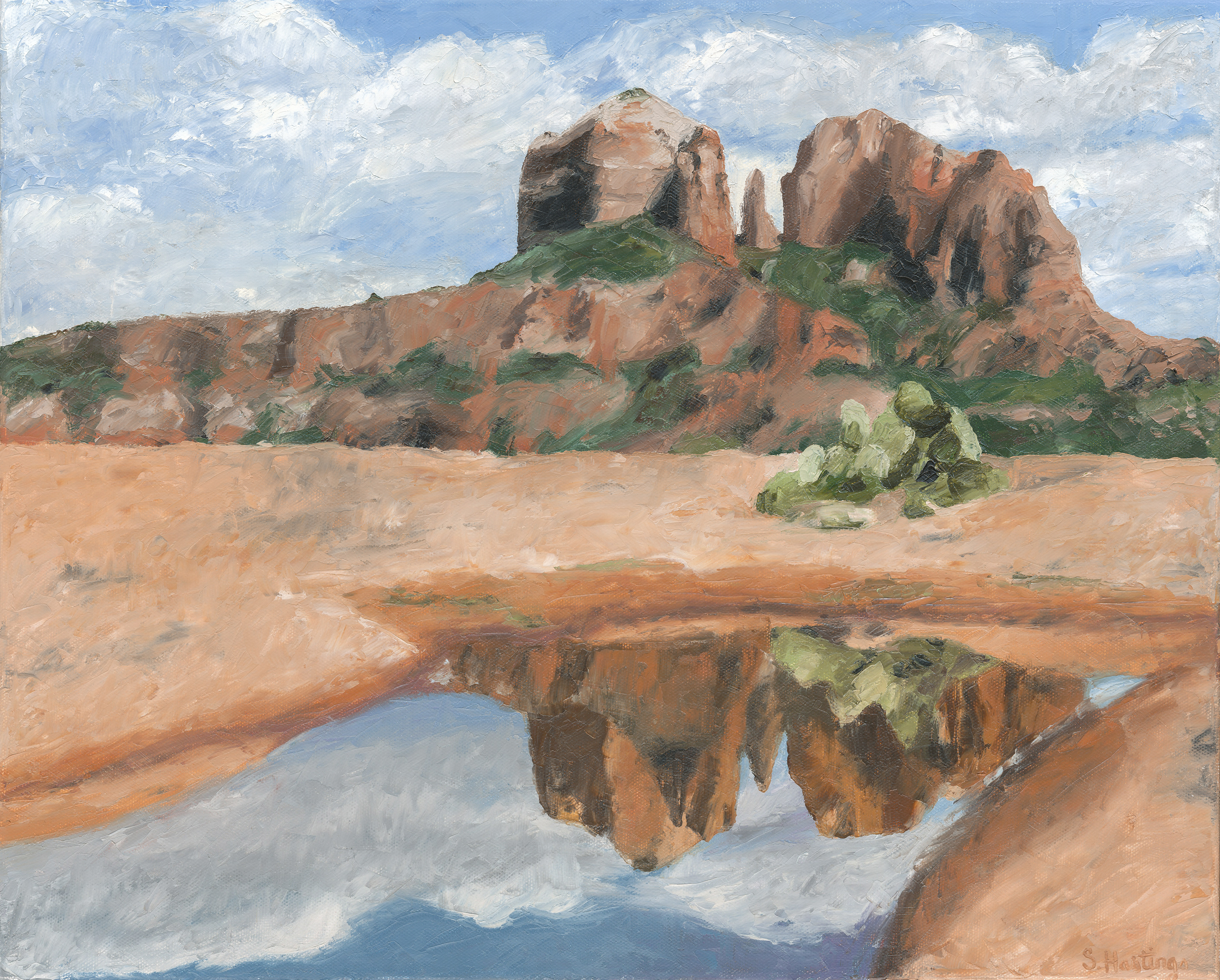 Cathedral Reflection, Oil on Canvas, 16x20 inches, $1,000