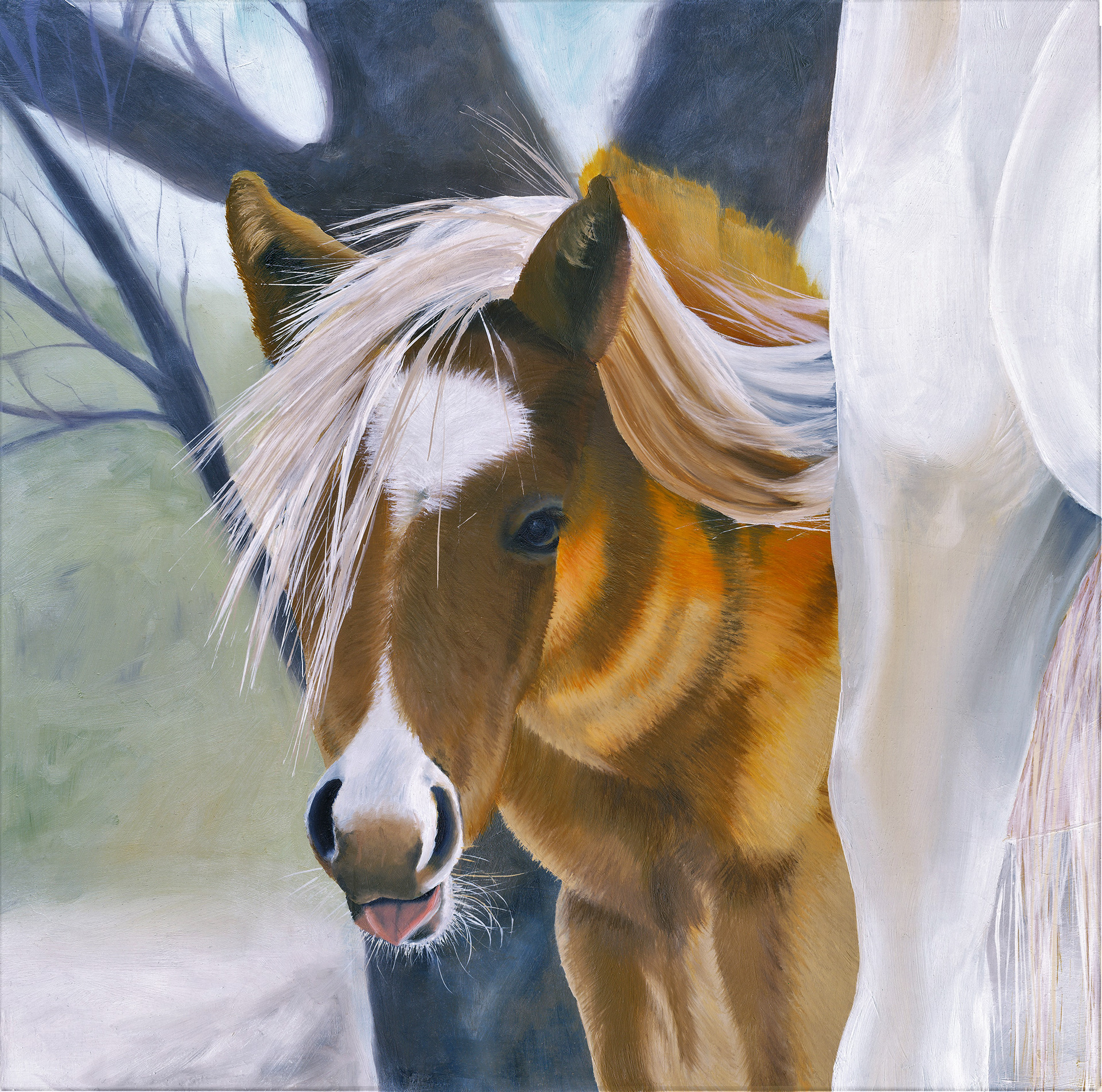 Hairdo, Oil on Panel, 12x12 inches