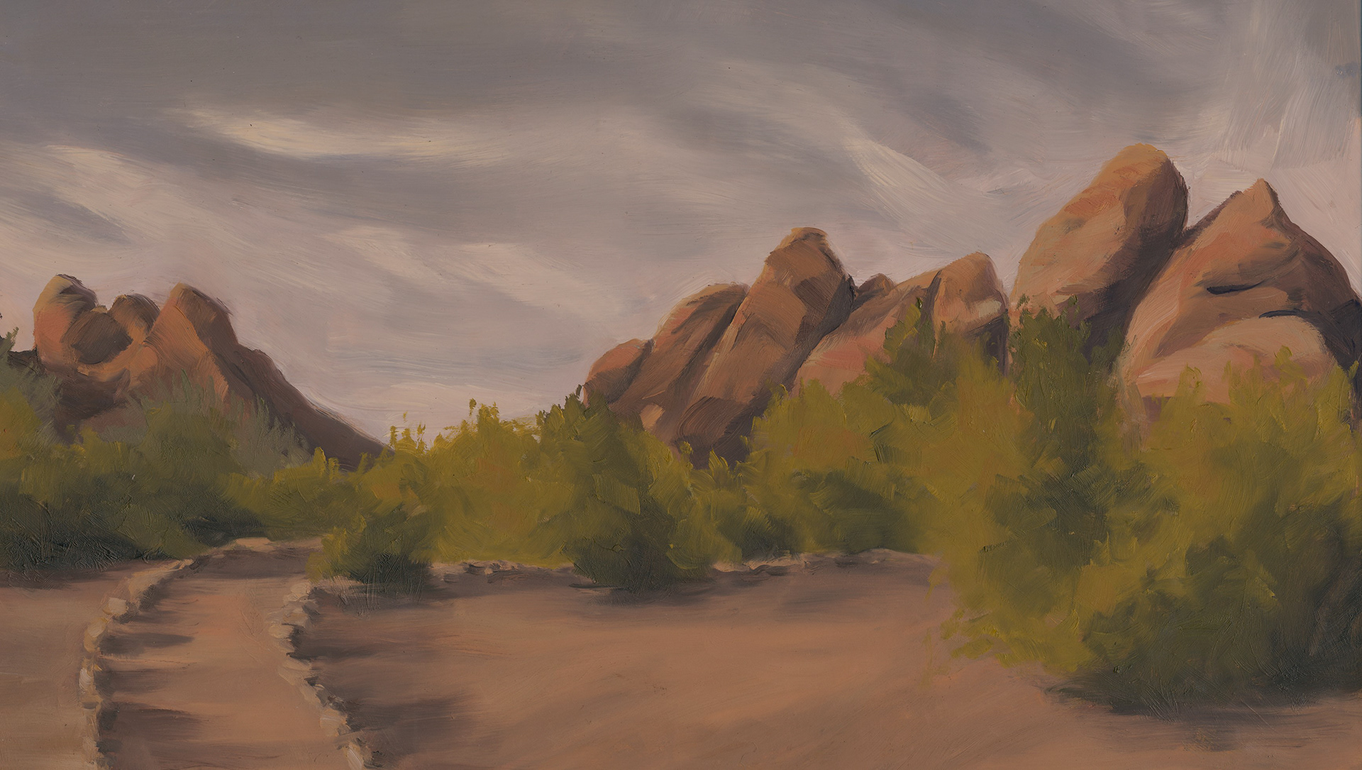 Papago Park, Oil, 9x12 inches, $350
