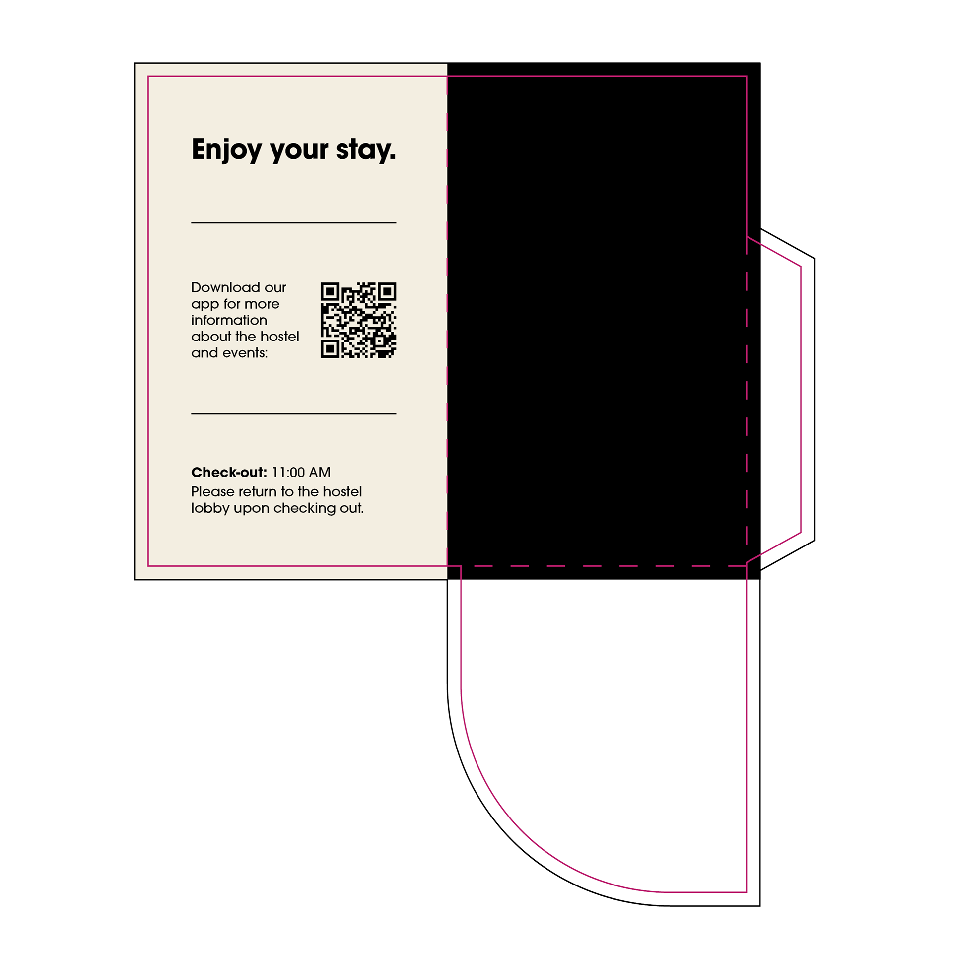 Keycard Holder Dieline (Back)