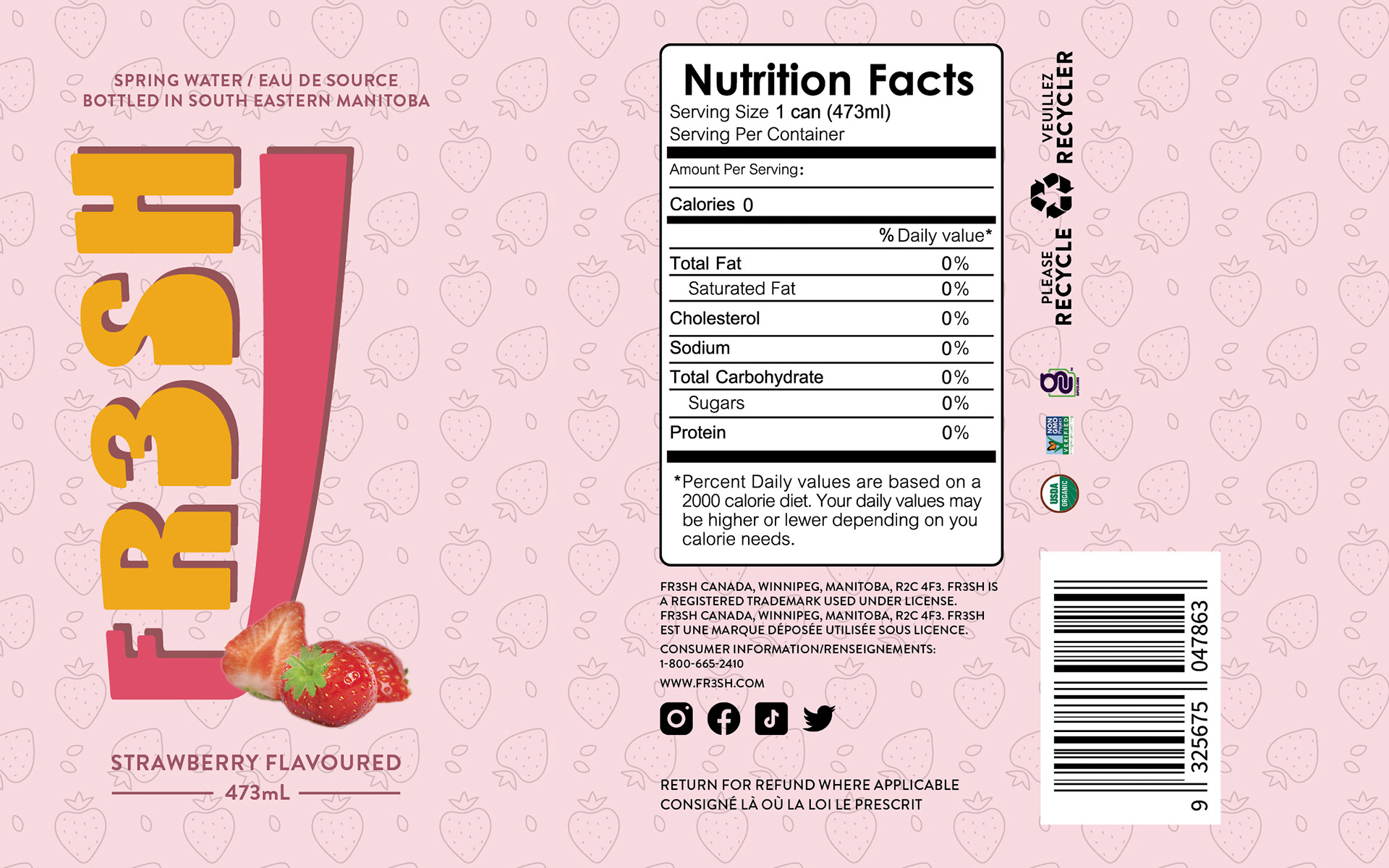 FR3SH Strawberry Dieline