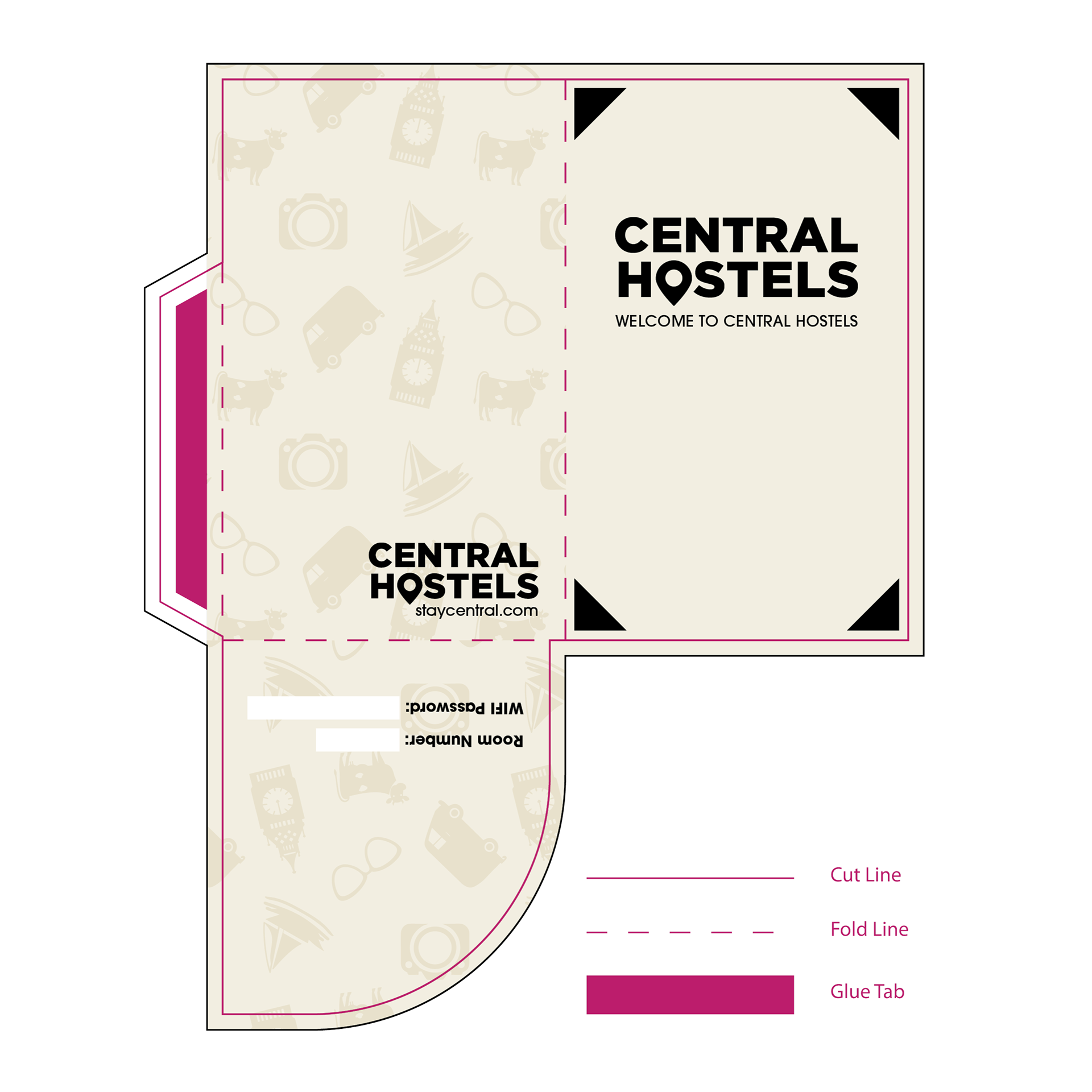 Keycard Holder Dieline (Front)