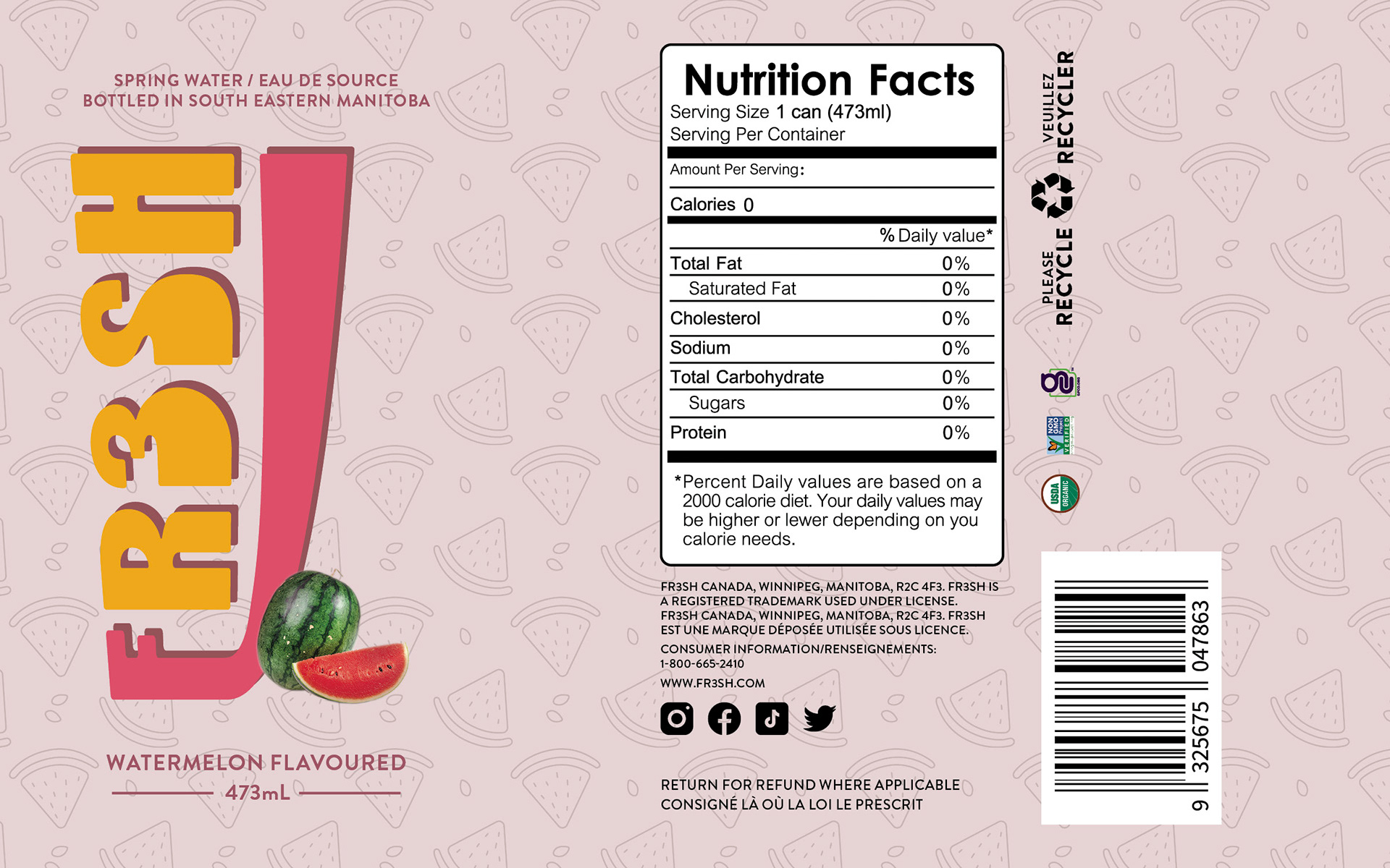 FR3SH Watermelon Dieline