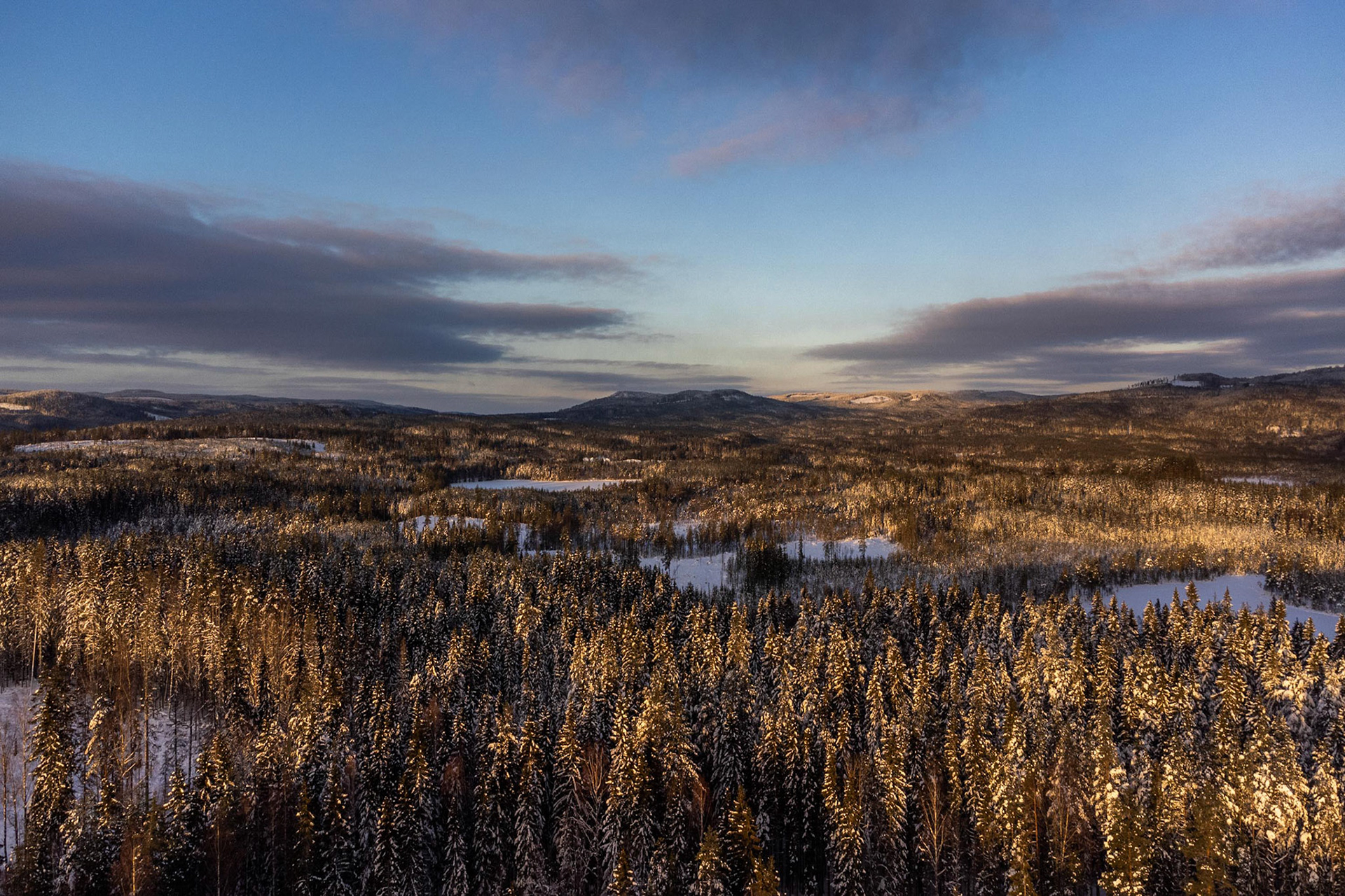 Winter Zweden drone