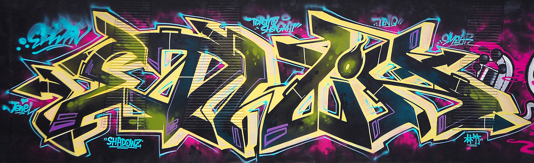 Red Themed Graffiti Mural Painting (2011)
