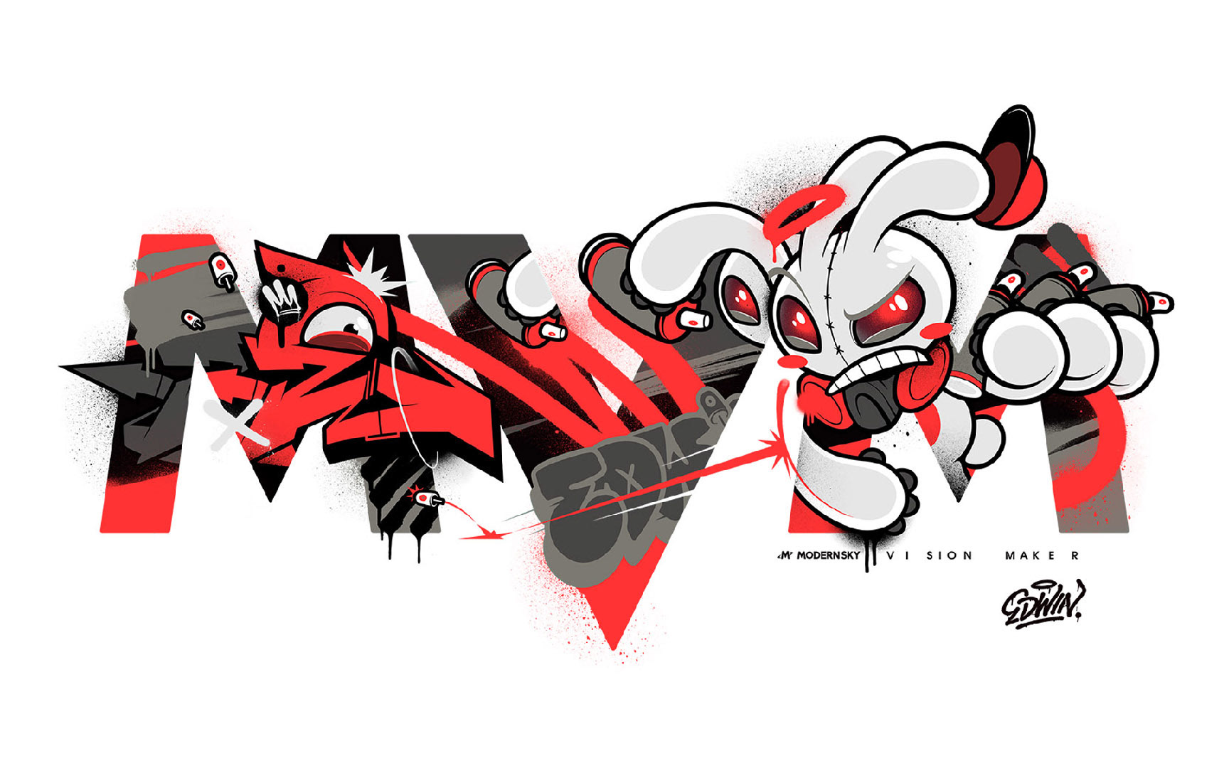 MVM x Edwin collaboration art (2019)