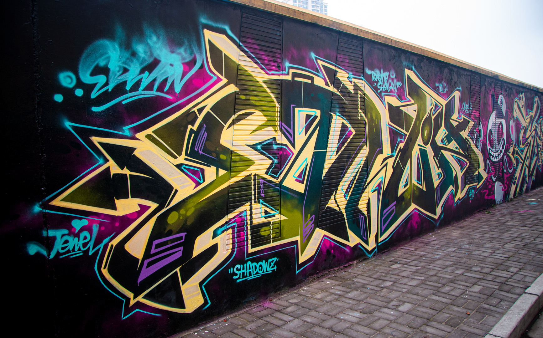 Red Themed Graffiti Mural Painting (2011)
