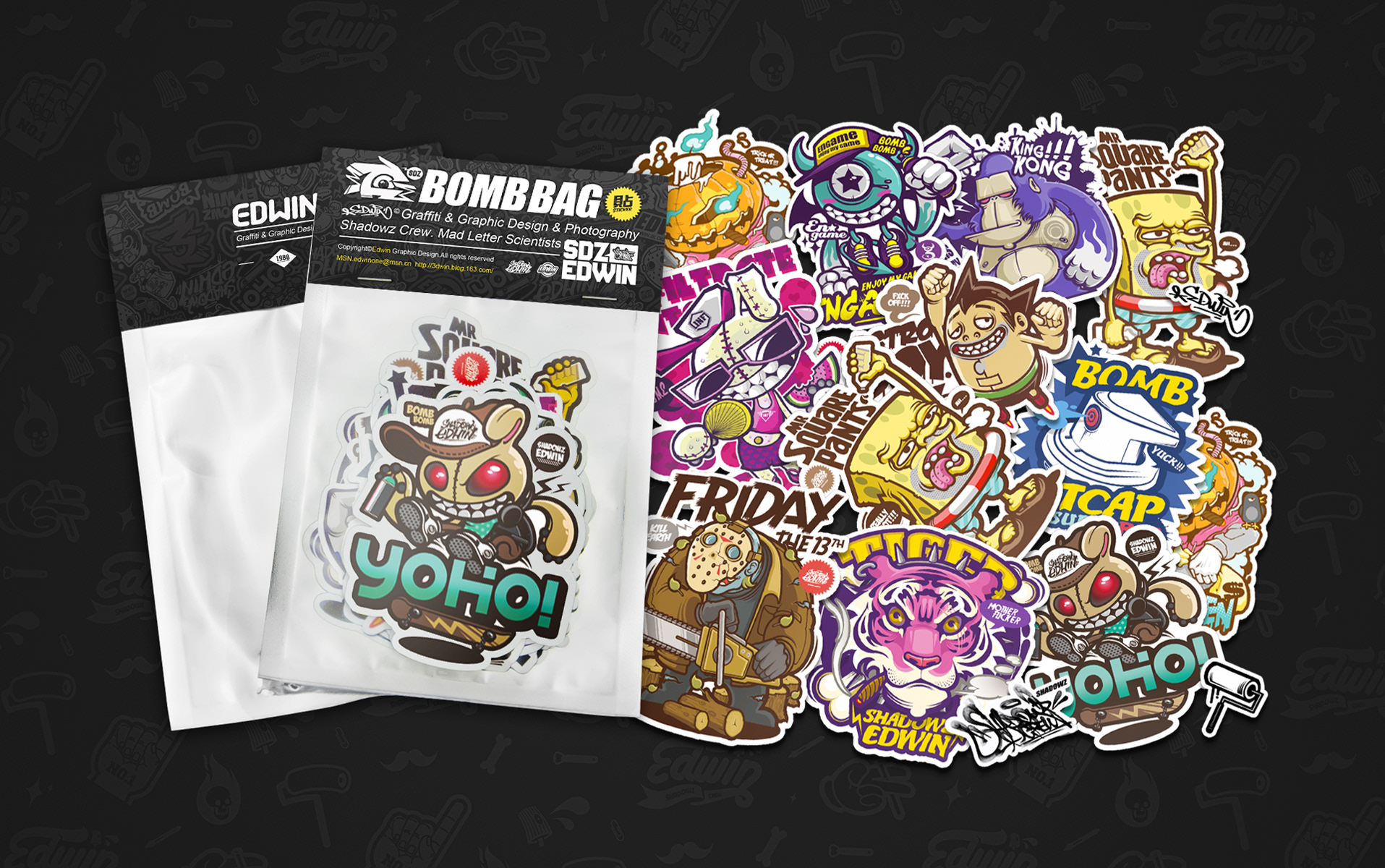 Bomb bag sticker series (2010)