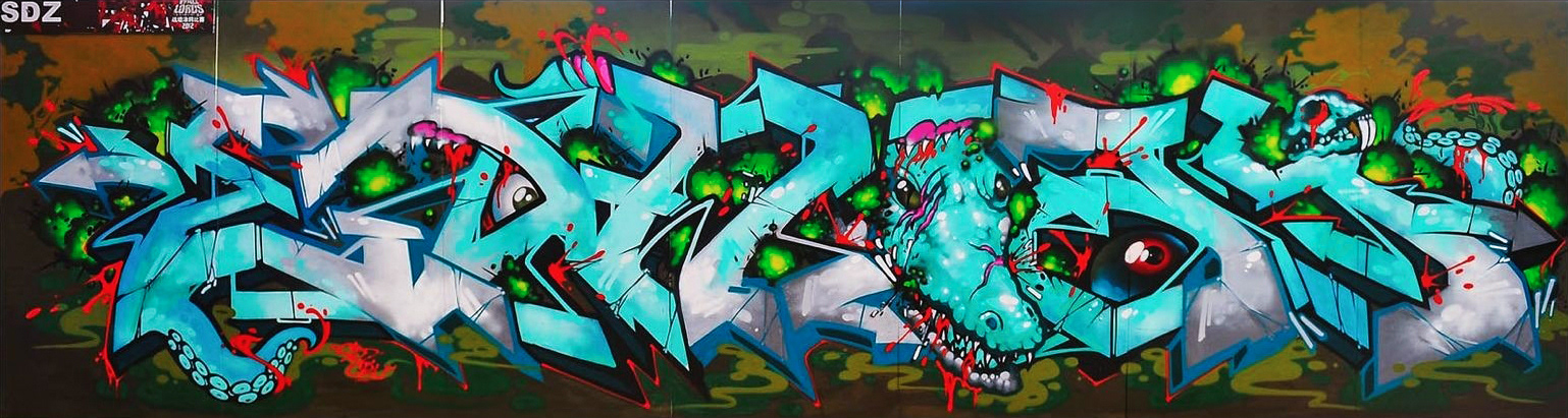 Live painting at Wall-lord the asian Graffiti competition (2013)