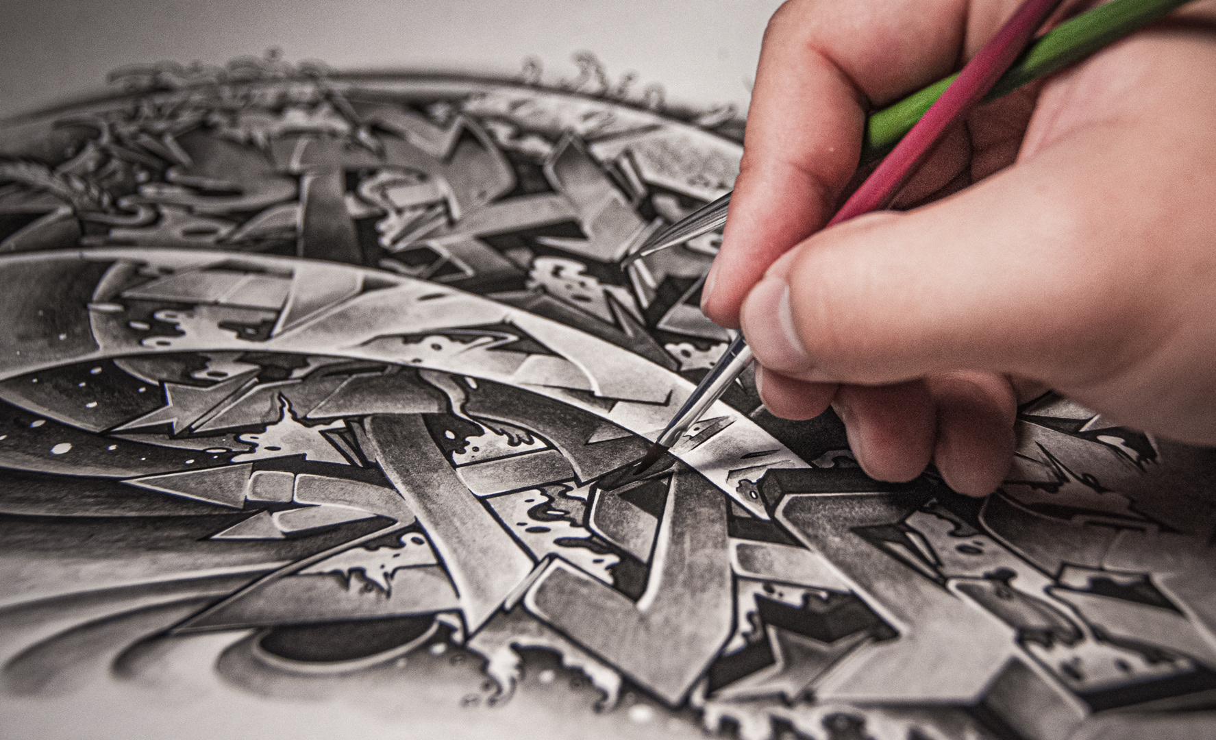 The Dragon - Tattoo style ink art (2012)
