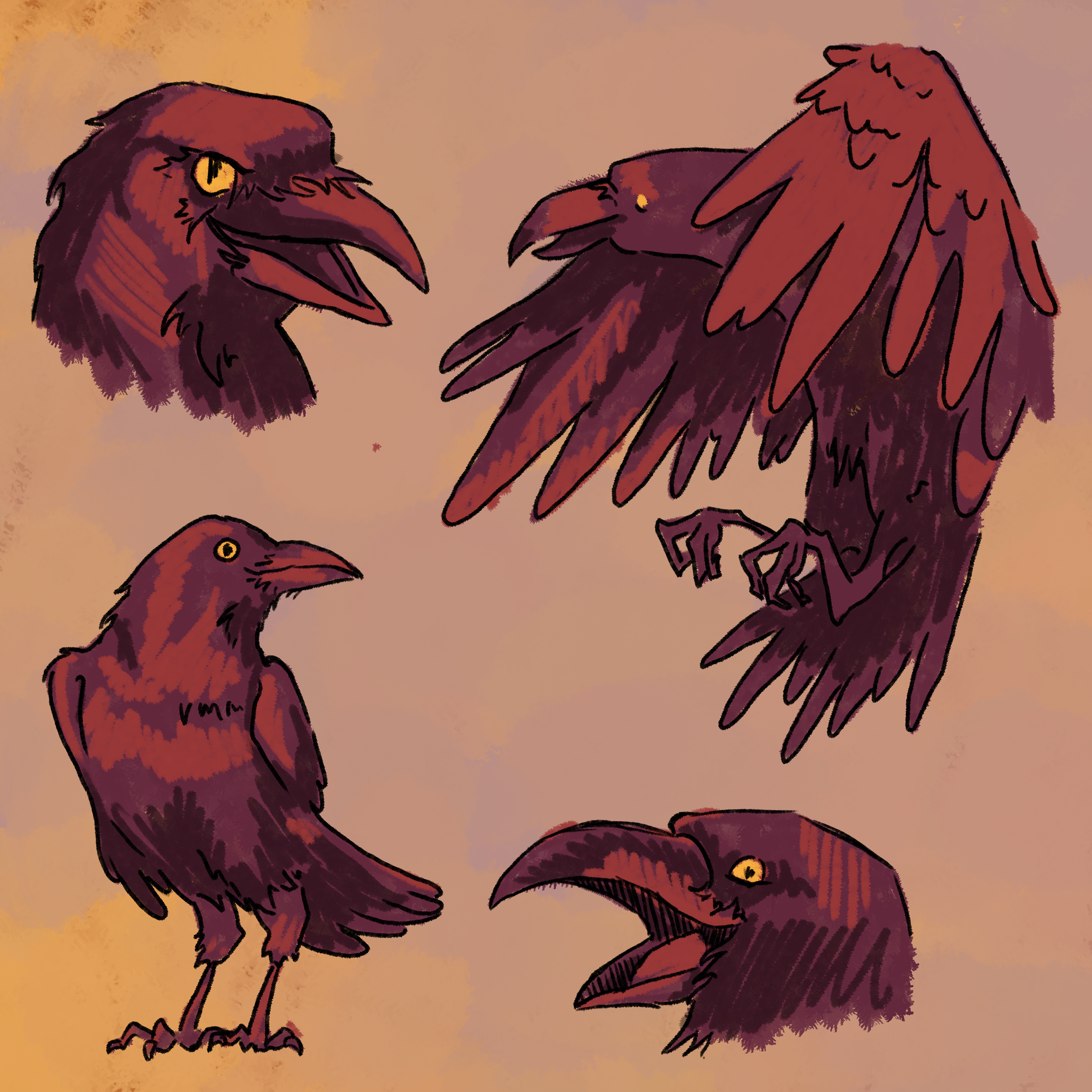 character design for the Raven