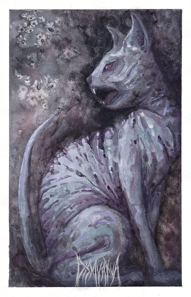 CAT - Gouache