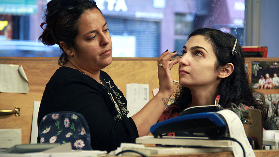 Getting into makeup on the set of SPLIT