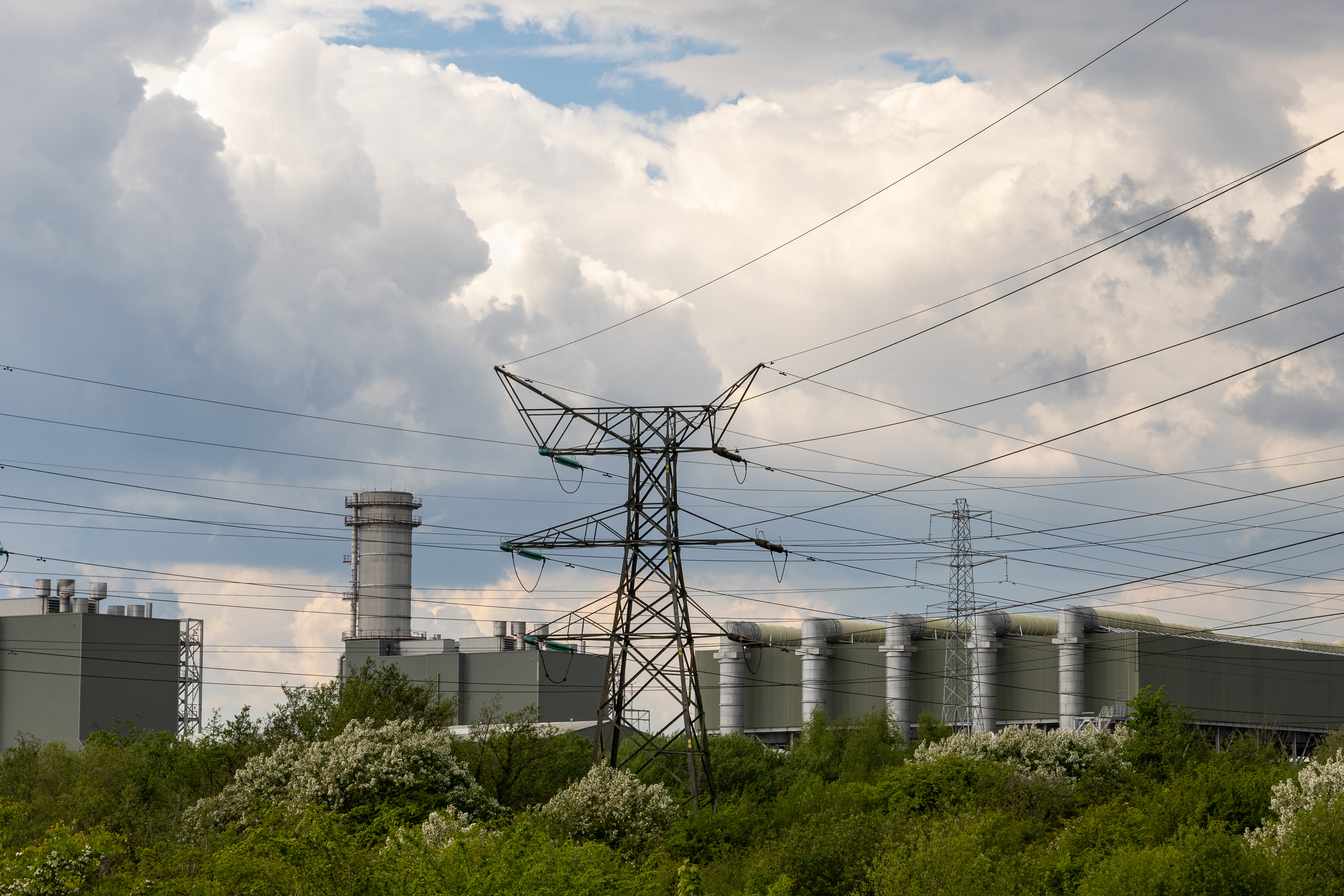 Usk mouth. Seven power, Gas powered power station