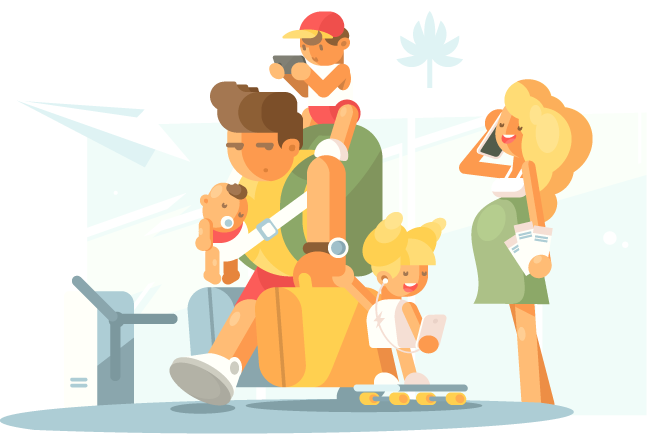 Typical Family on an Outing via thinkstock