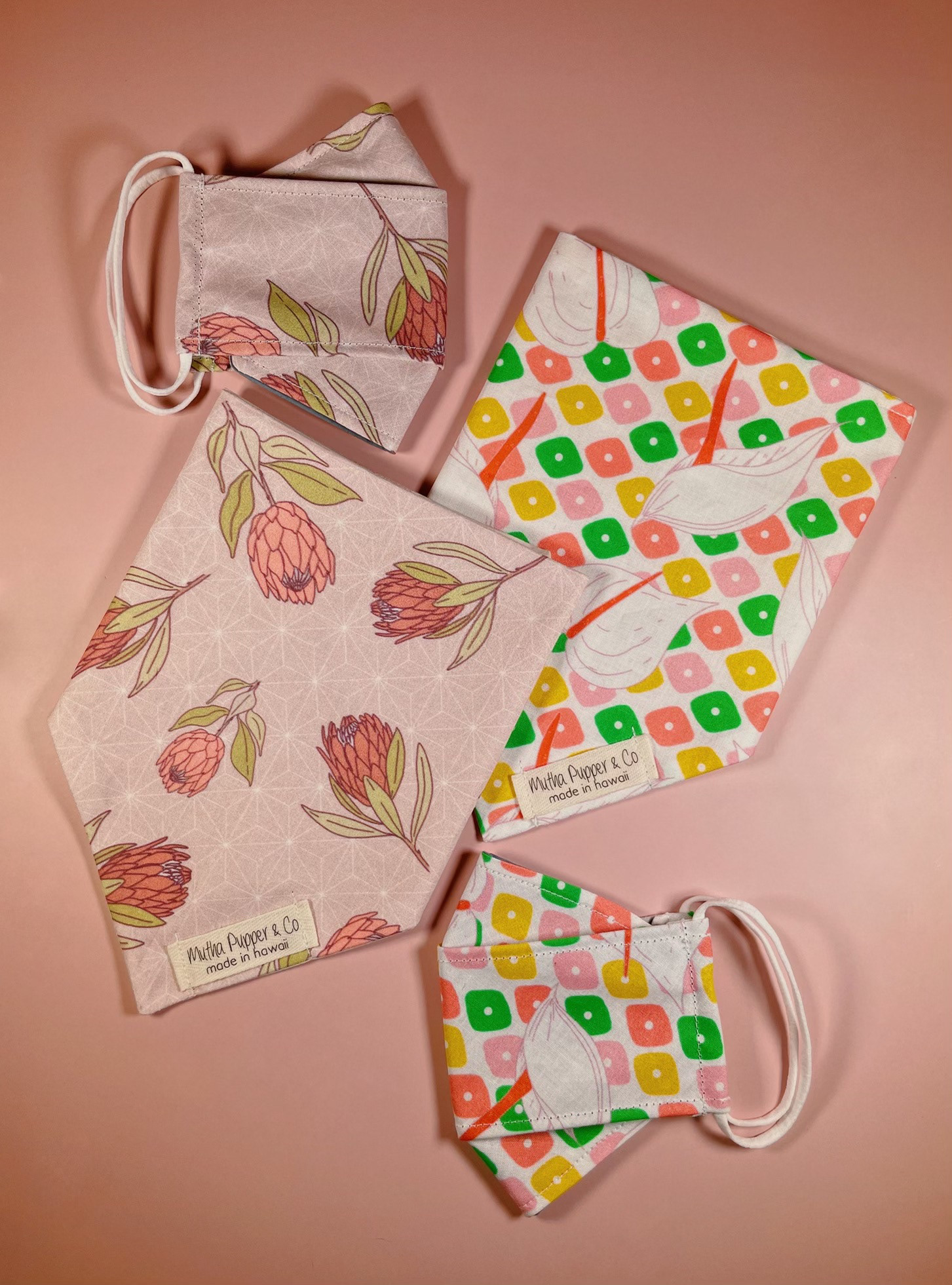 LEFT: Protea Hime (Pink) RIGHT: Fawning Anthuriums