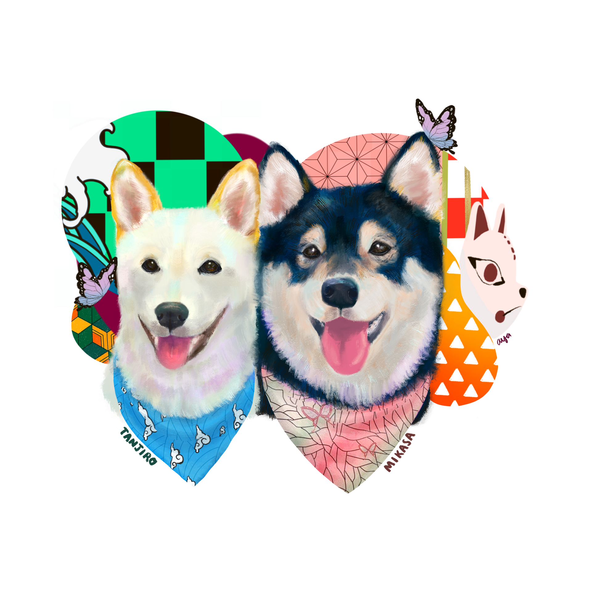 Tanjiro & Mikasa