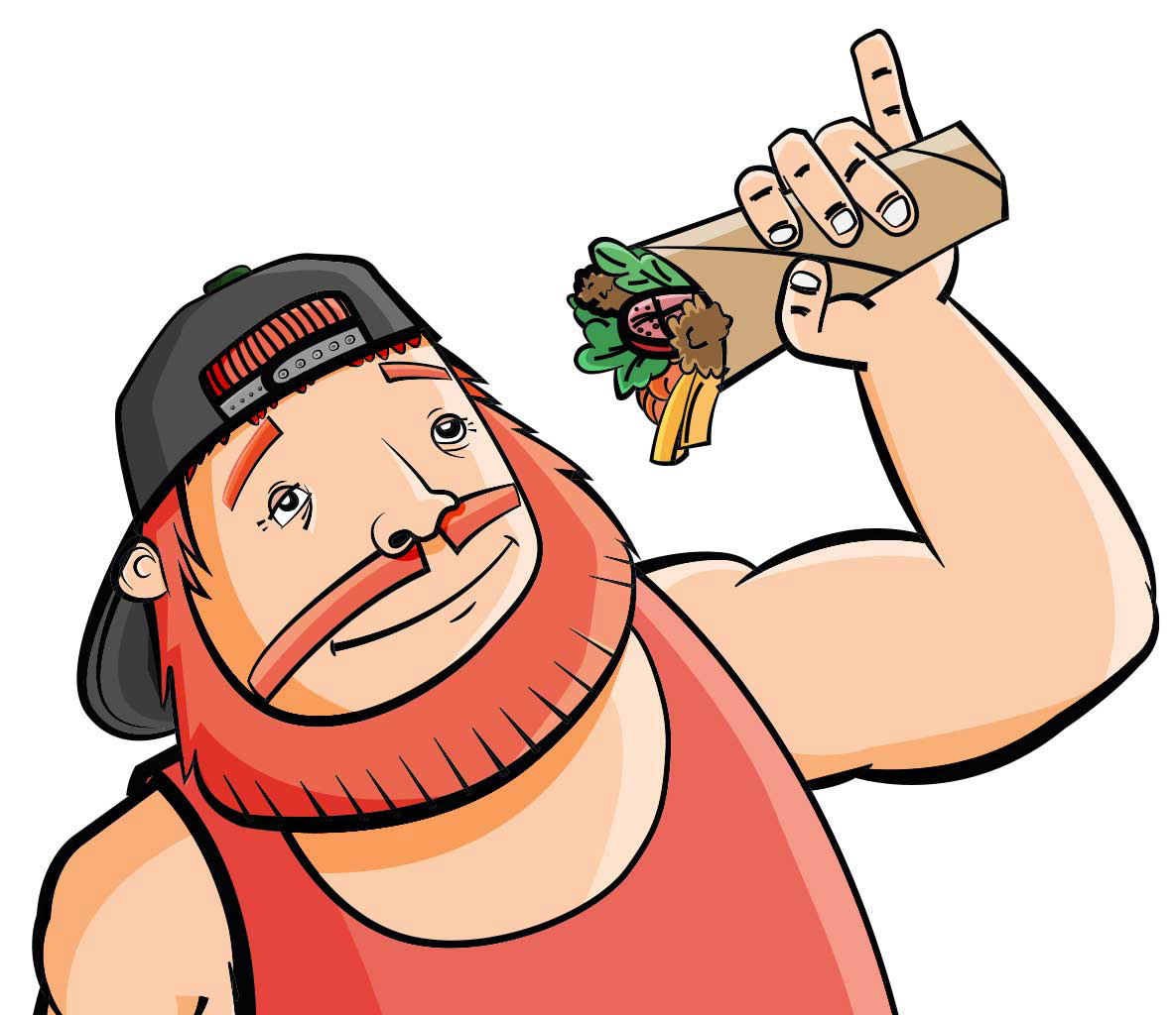veggie bros, wuerzburg, visitenkarten, mockup, grafikdesign, illustration, karikatur