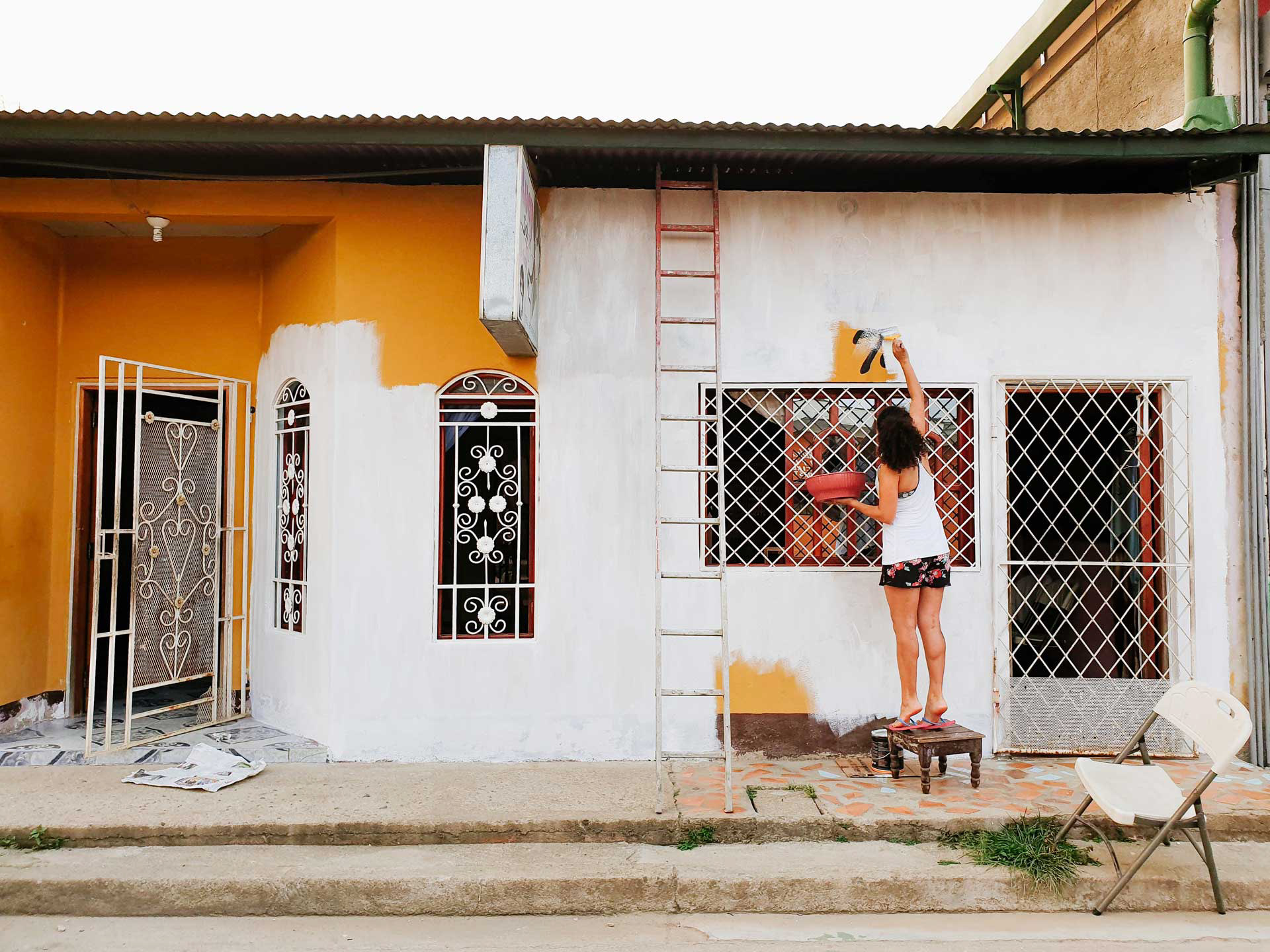 mural, wandmalerei, streetart, design, nicaragua, friseur, fotografie, franken, volkach, wuerzburg, Hauswand