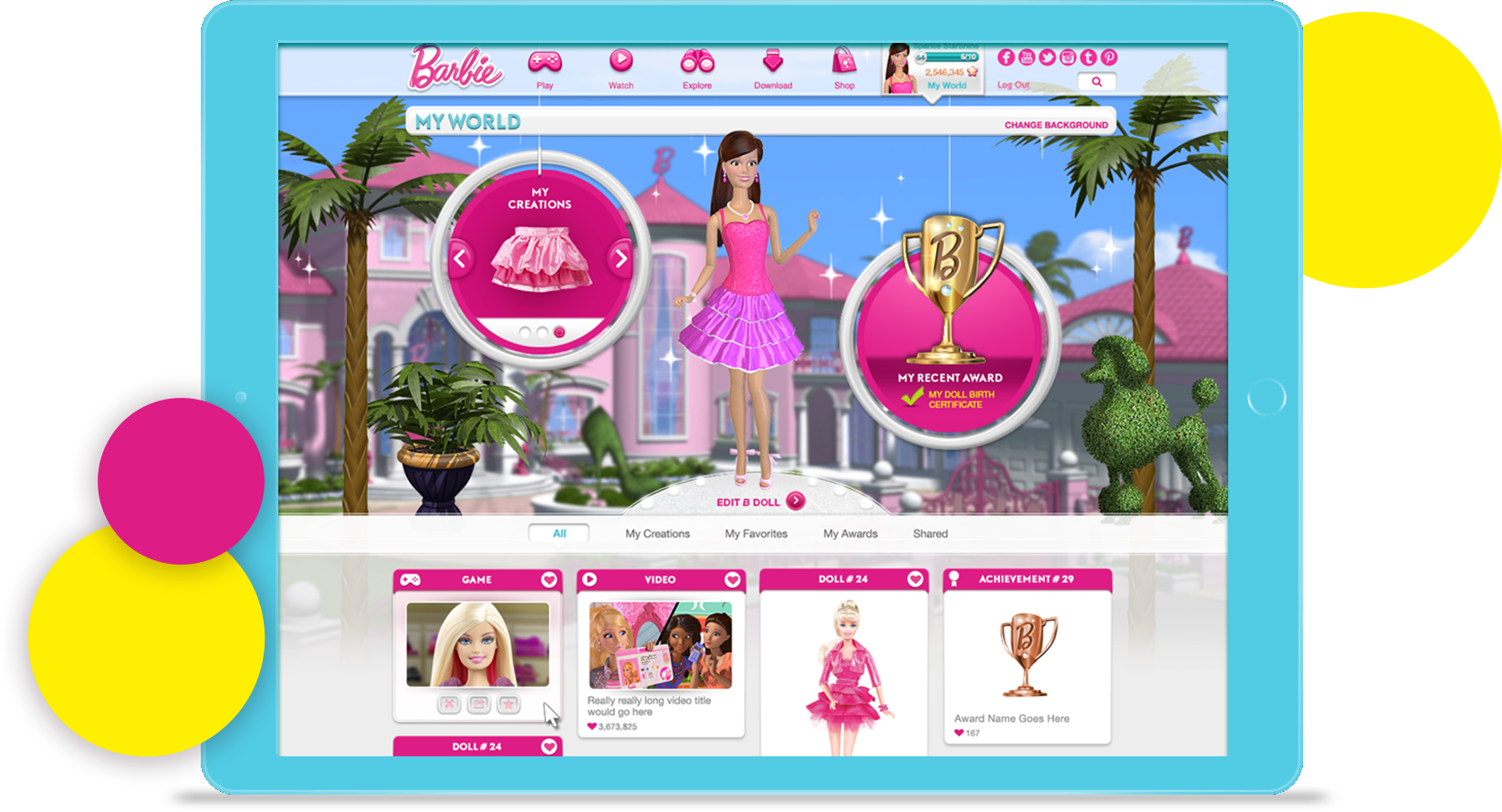 My barbie site online