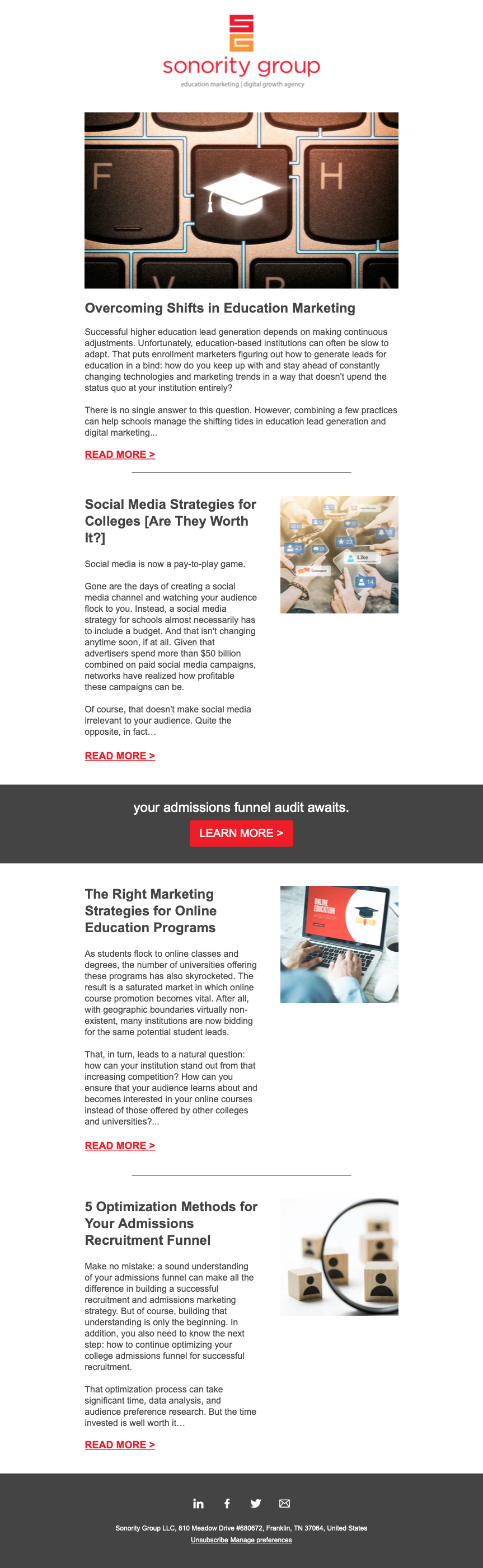 Blog Email - Design/Content Creation