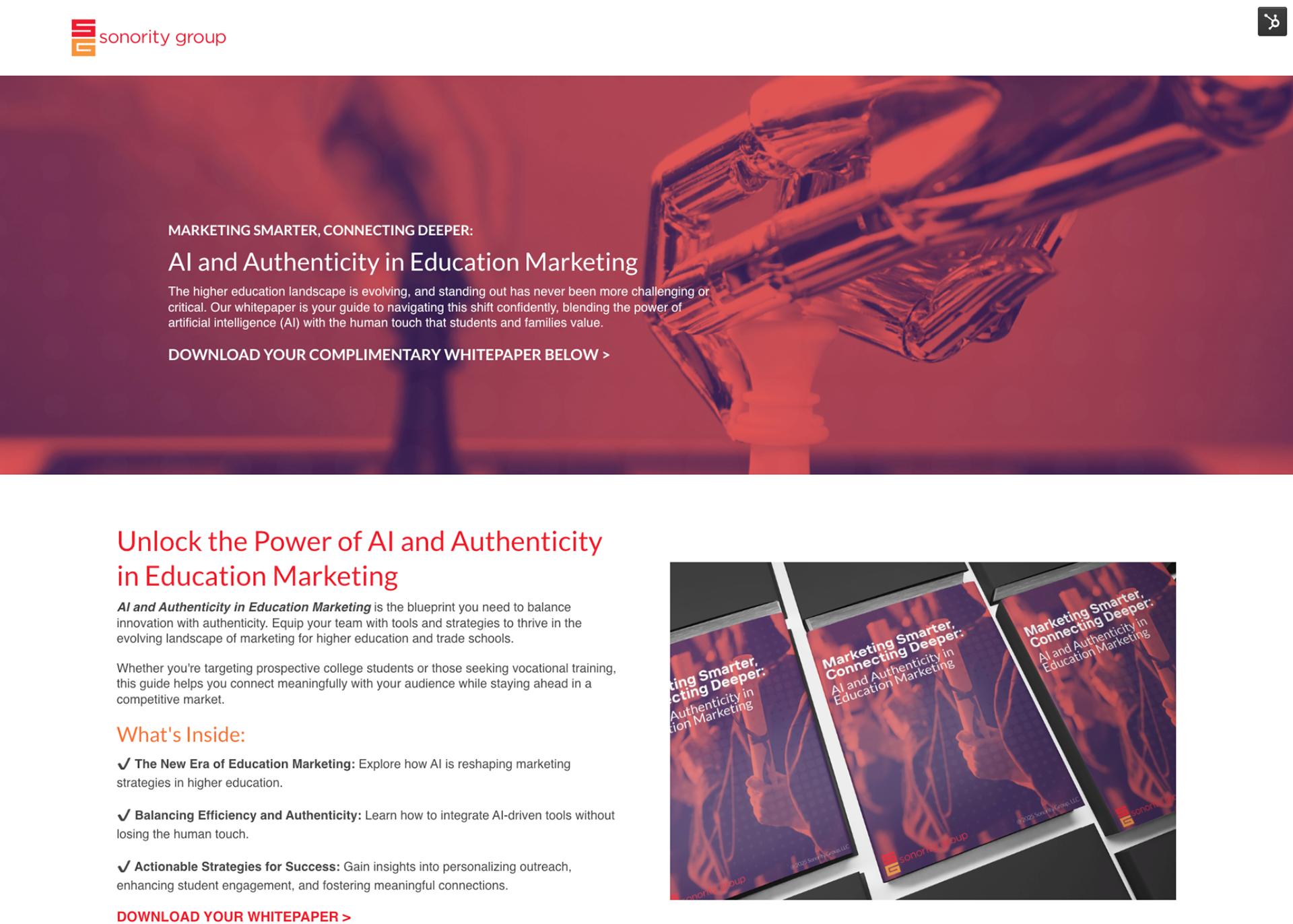 Whitepaper Landing Page - Design/Content Creation