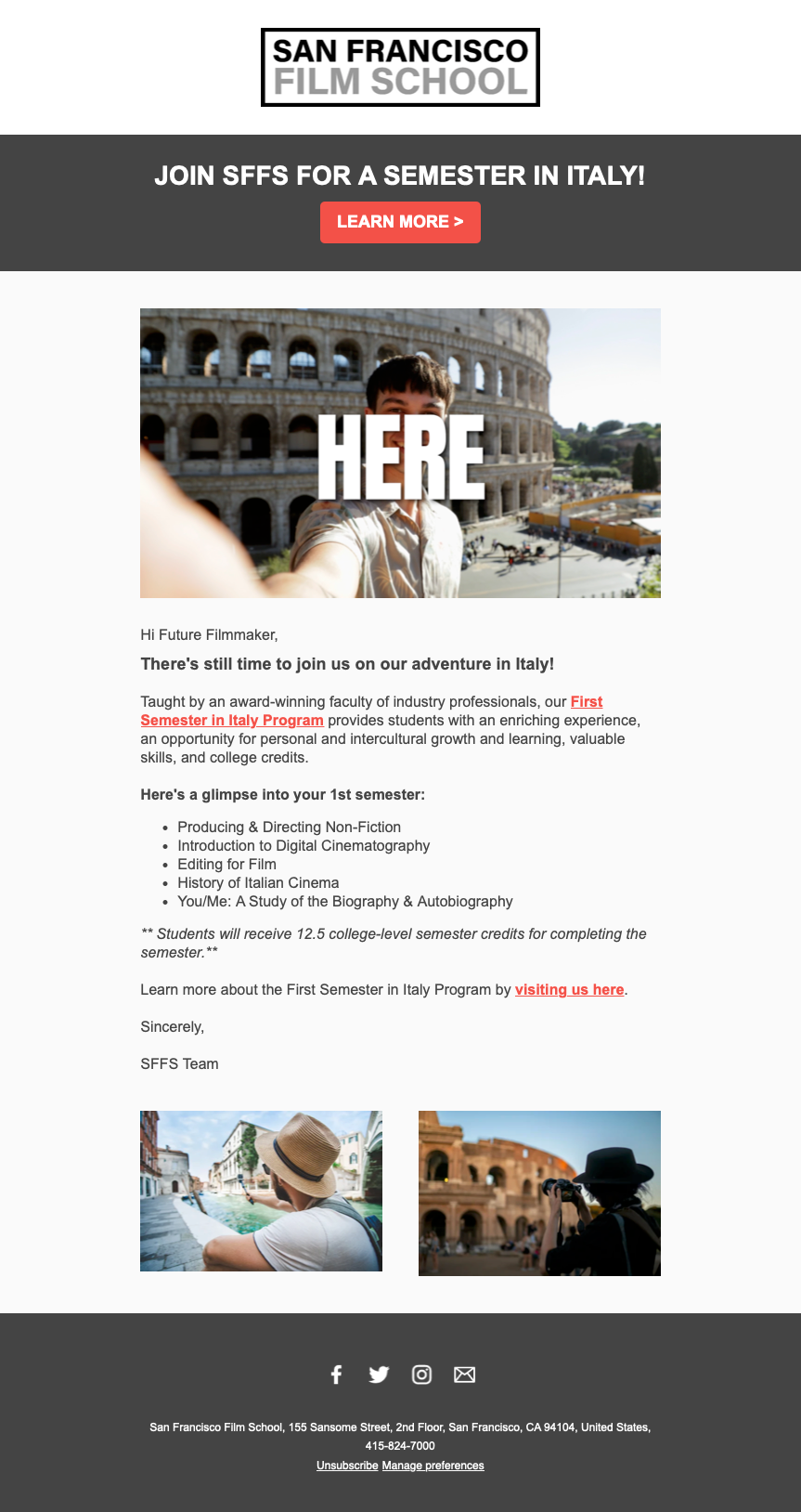 Semester Abroad Campaign - Design/Content Creation