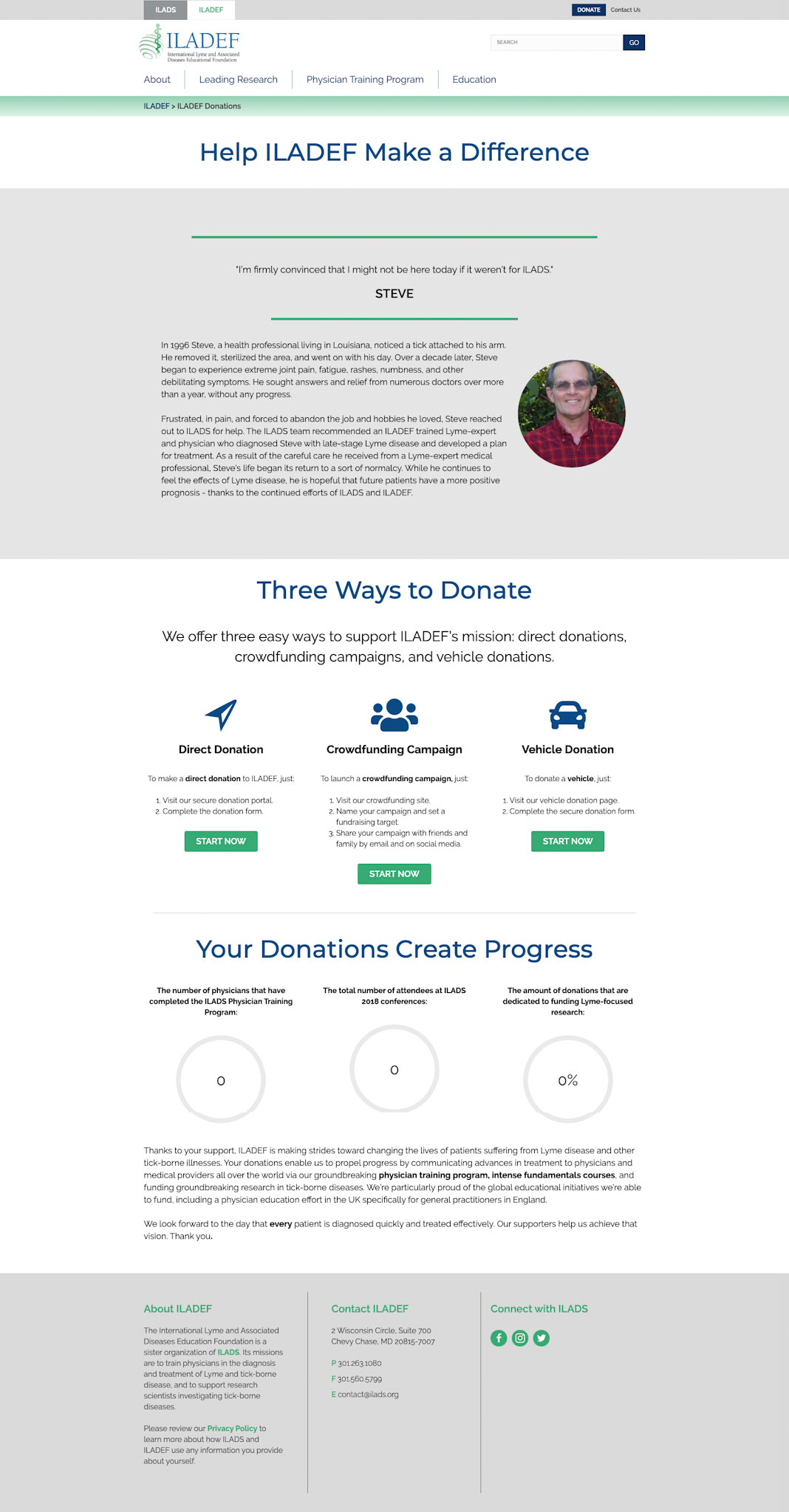 Donation Landing Page - Design/Content Creation