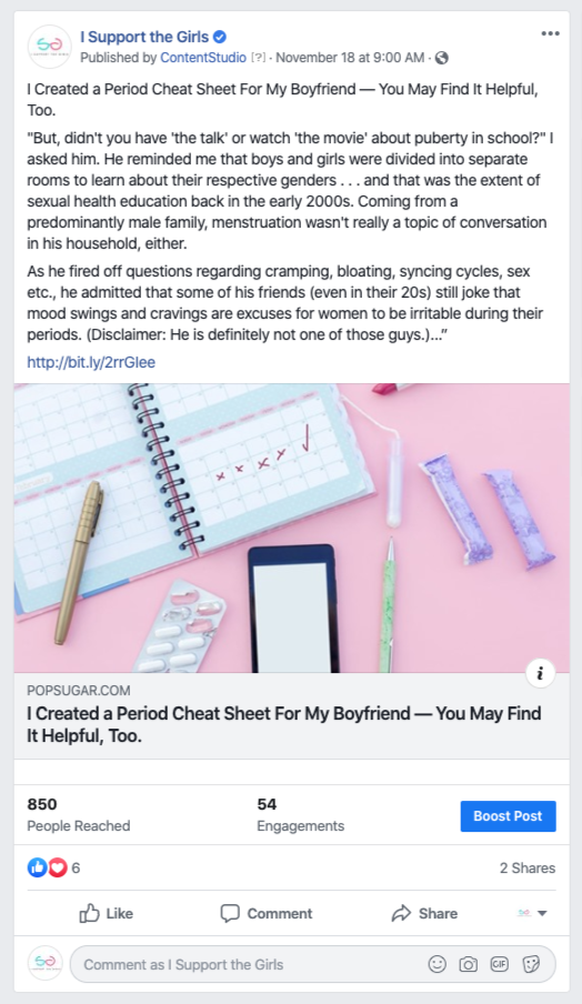 Facebook Post - Design/Content Creation