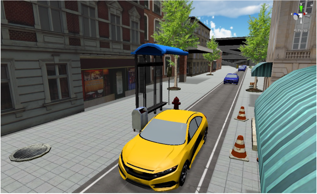 Oncoming traffic with an opportunity to cross 