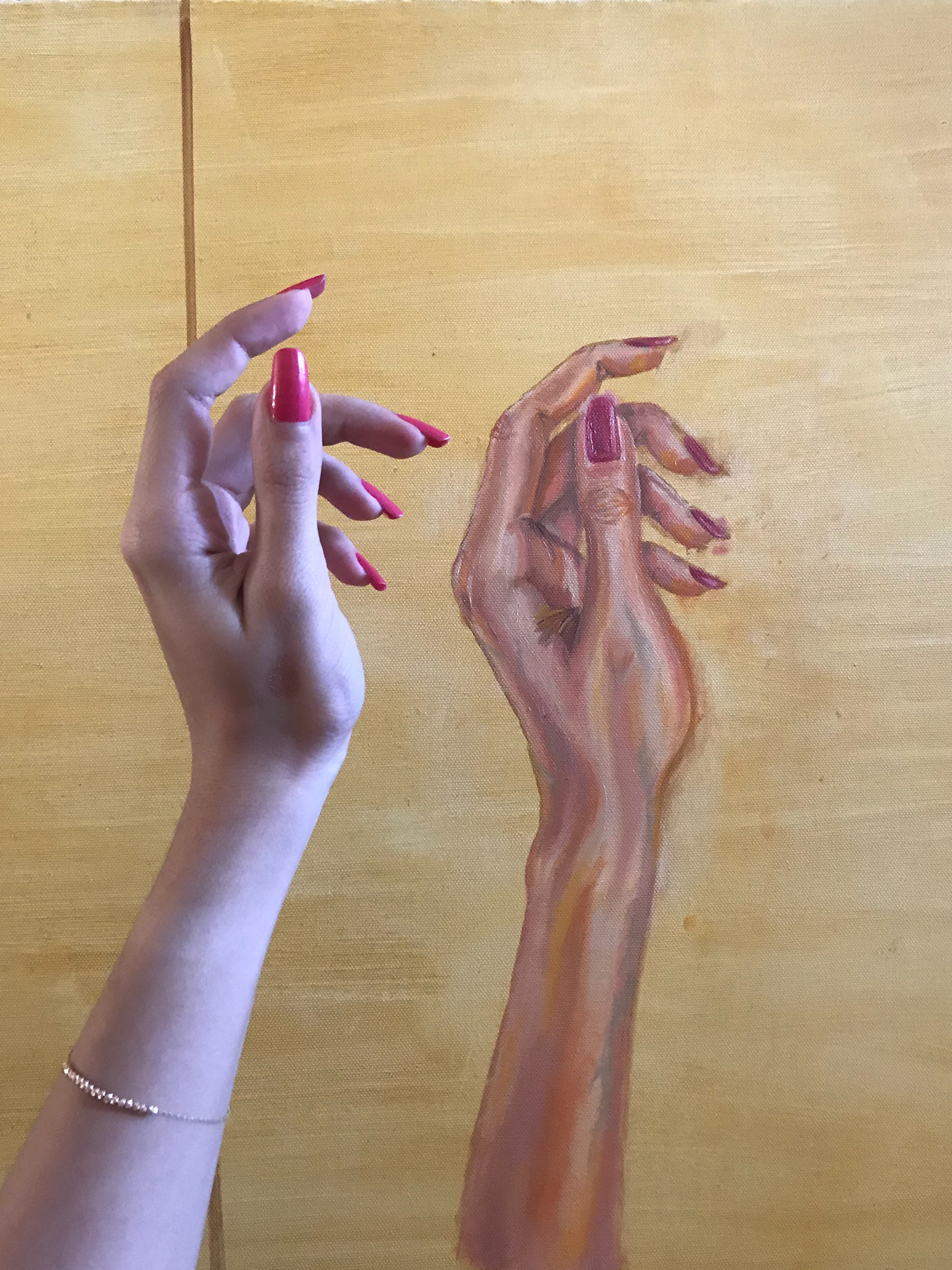 Academic hand study oil painting