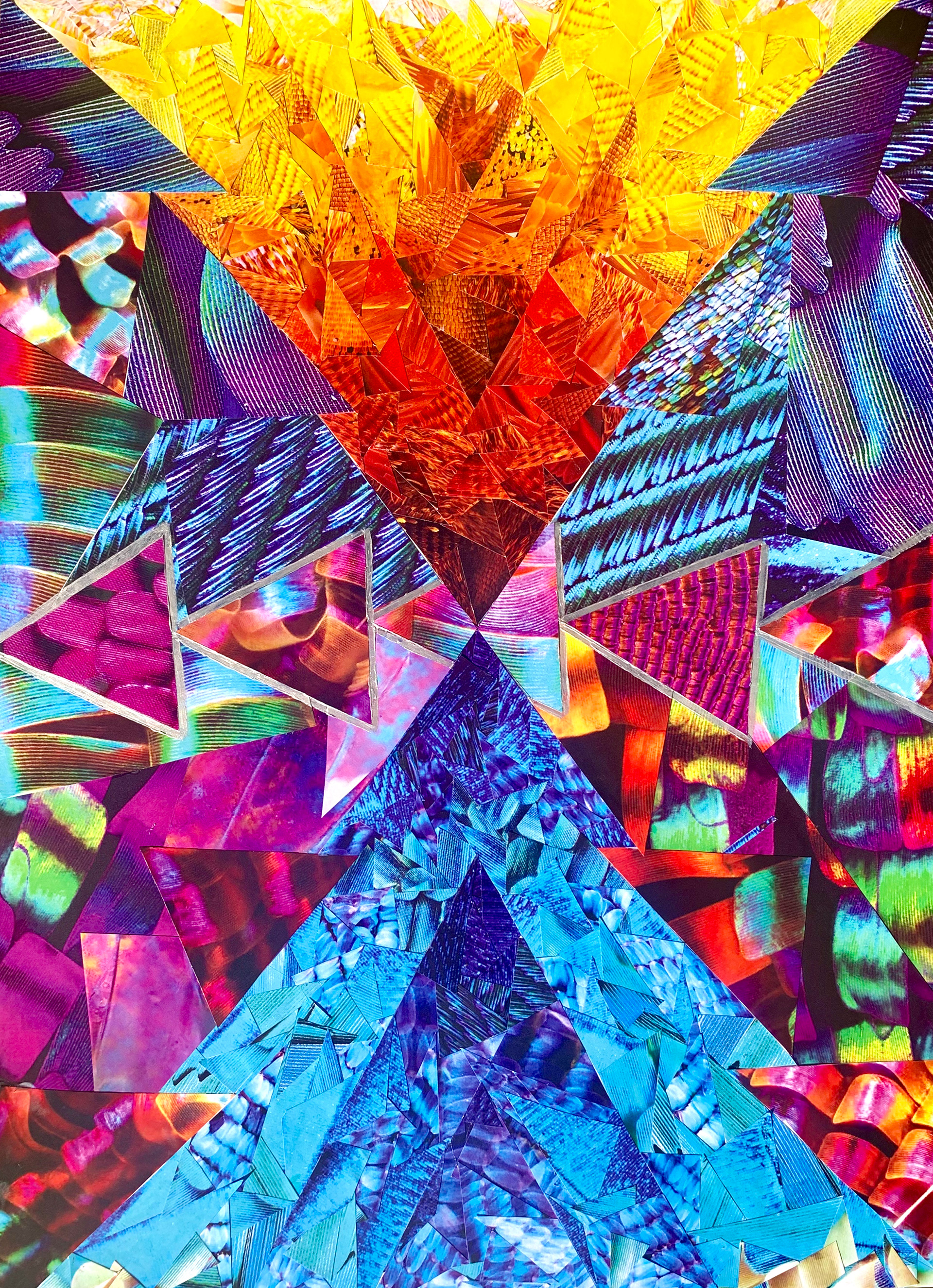 Academic Collage - Conveying movement with animal parts (butterfly wings)