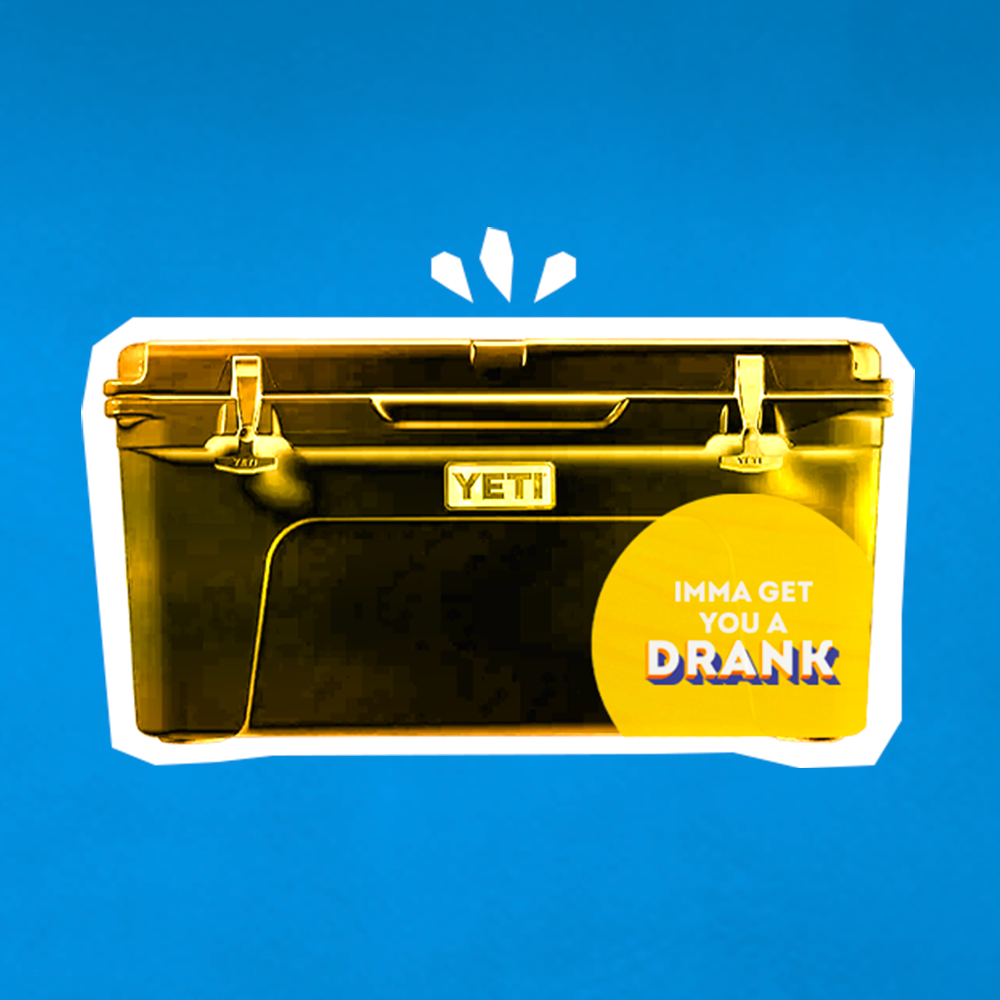 Grand Prize Item: Gold Plated Custom Lipton Yeti Cooler