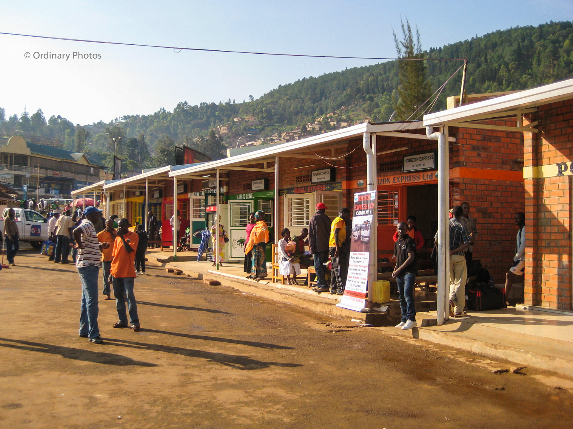 At the Kigali bus station