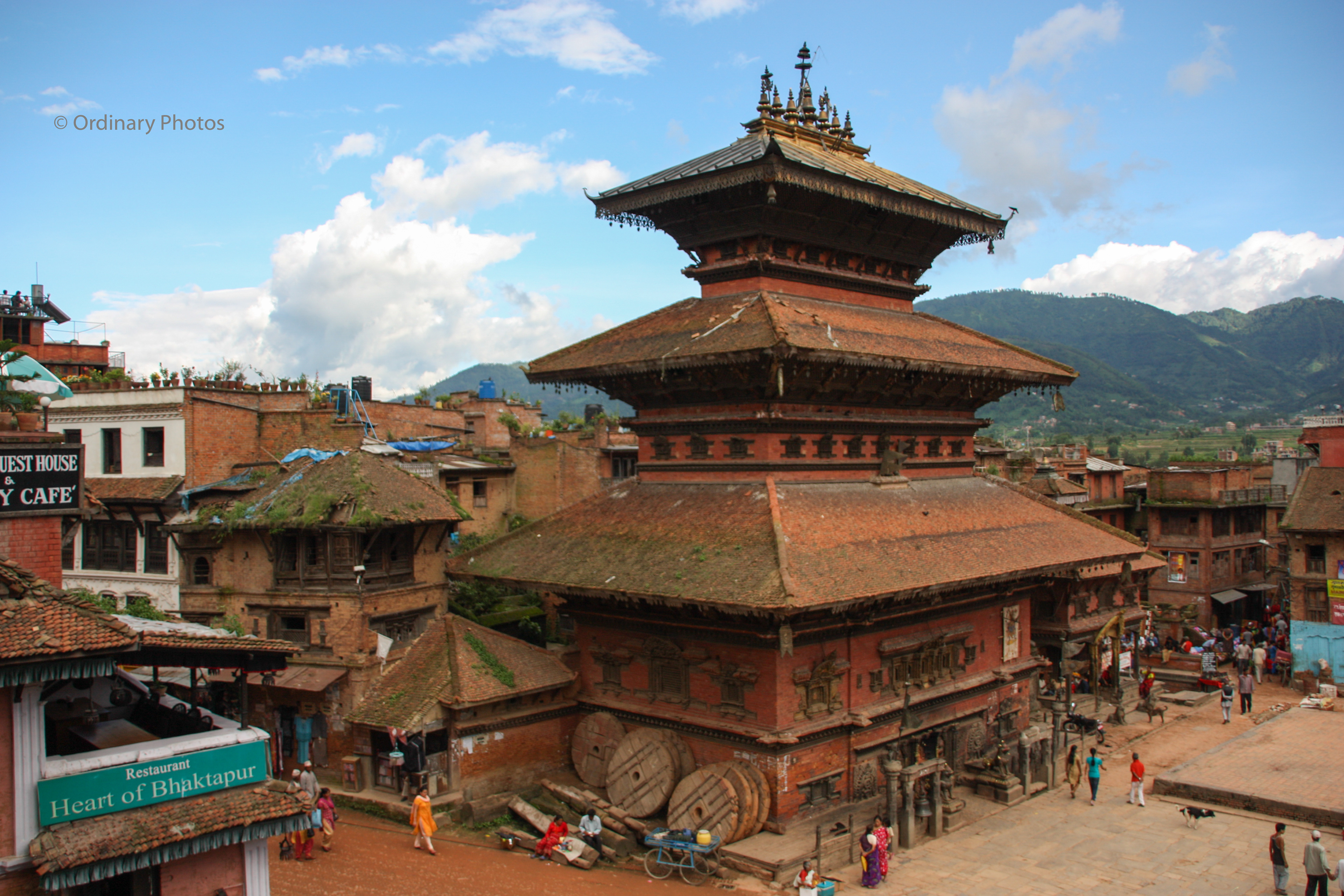View on a temple in Bhaktapur