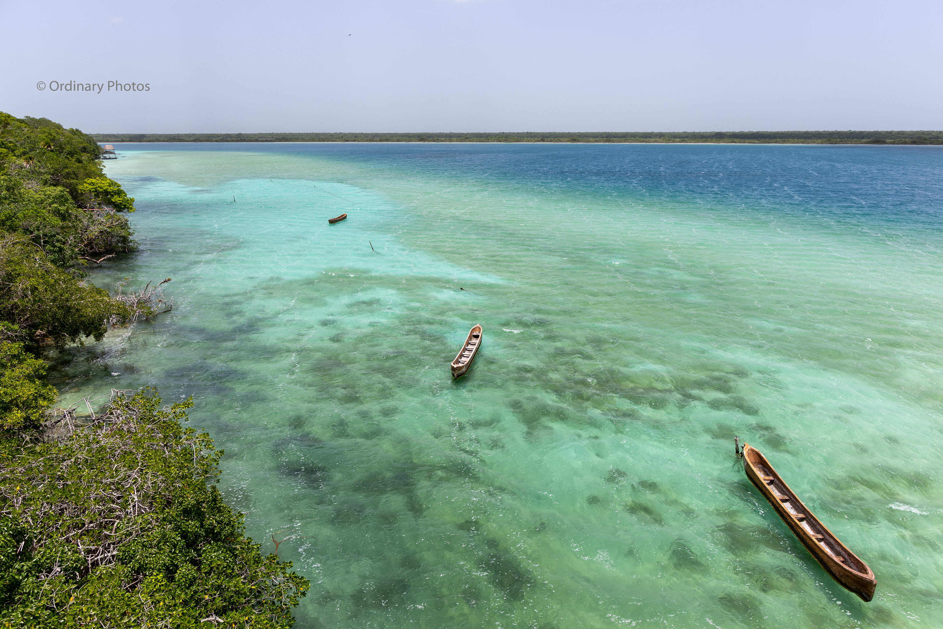 The beautiful blue lake of Bacalar