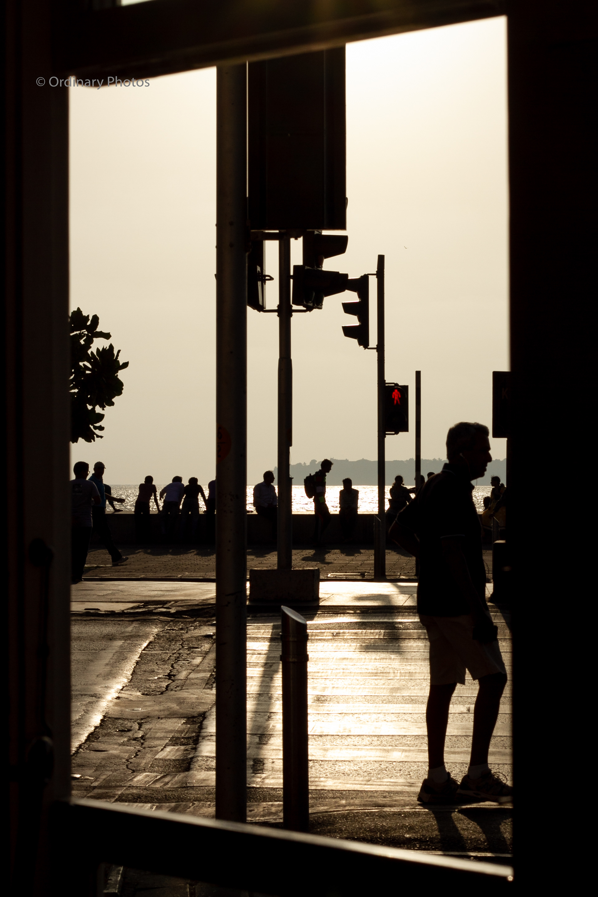 Marine Drive in Mumbai seen from a cafe