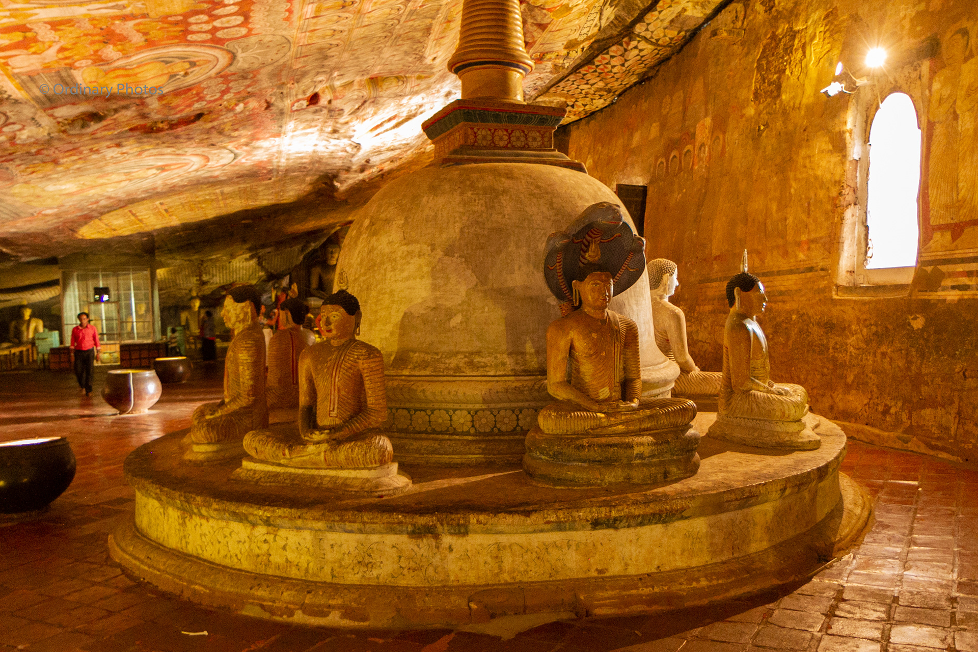 Inside the Dambulla rock temples