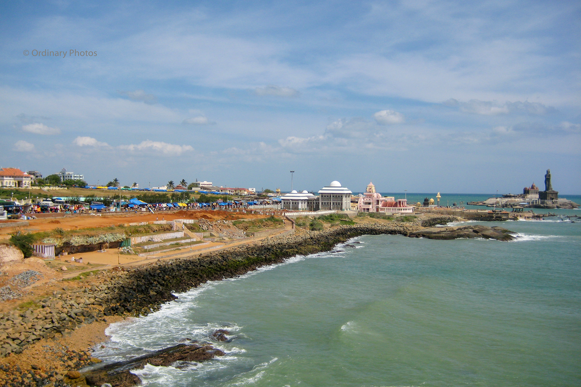 Kanyakumari, where the Bay of Bengal, Indian Ocean and Arabian sea meet