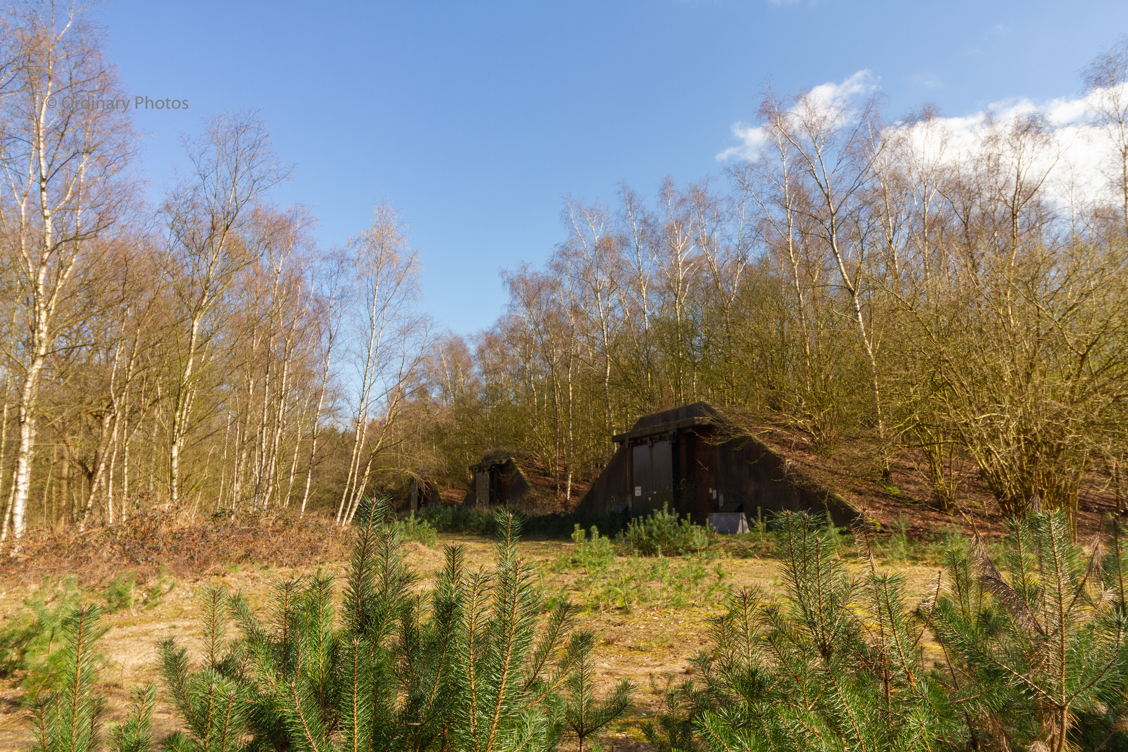 Old ammunition bunkers at former airbase Soesterberg