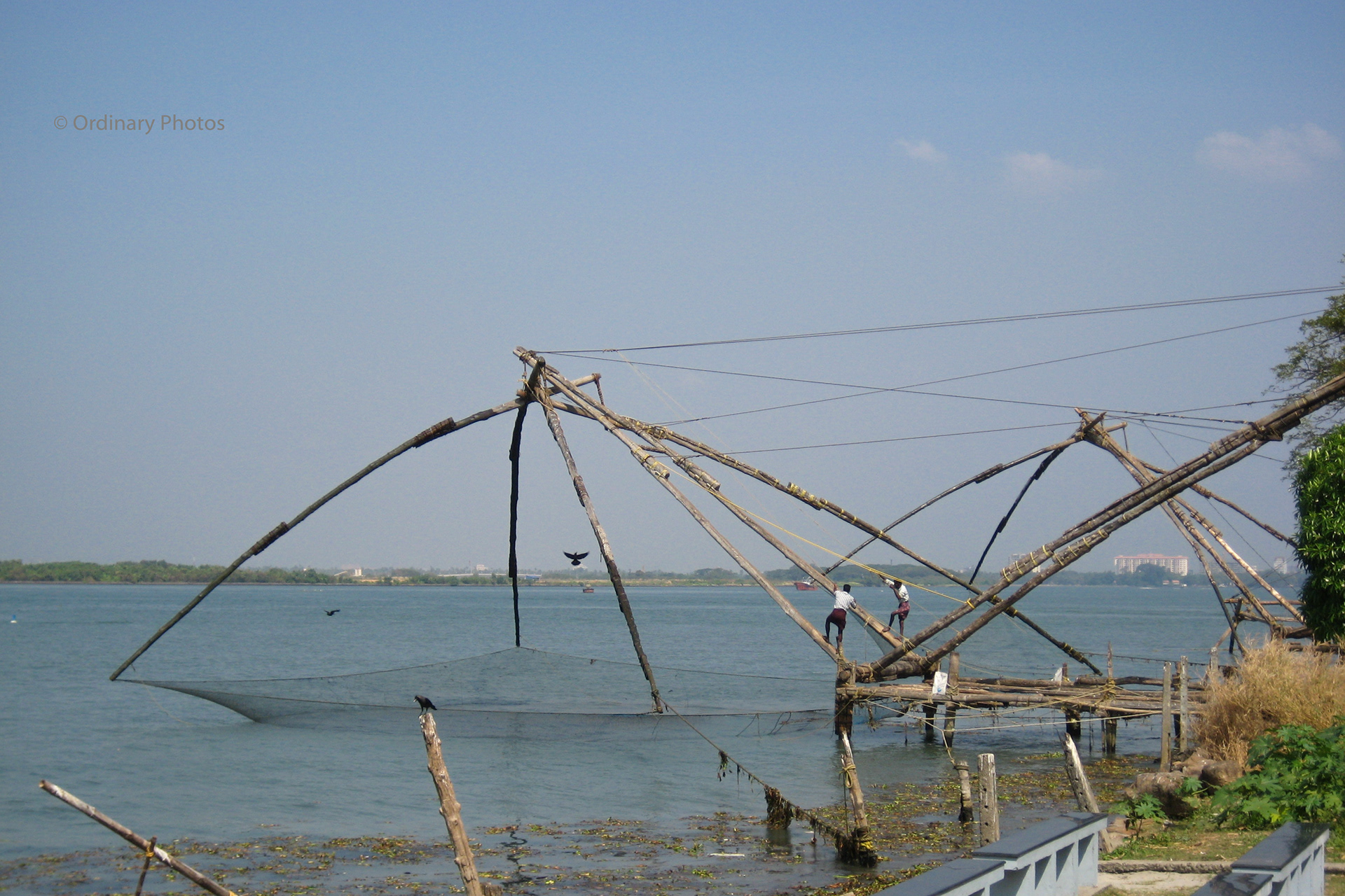 The bamboo fishing nets in Fort Kochi