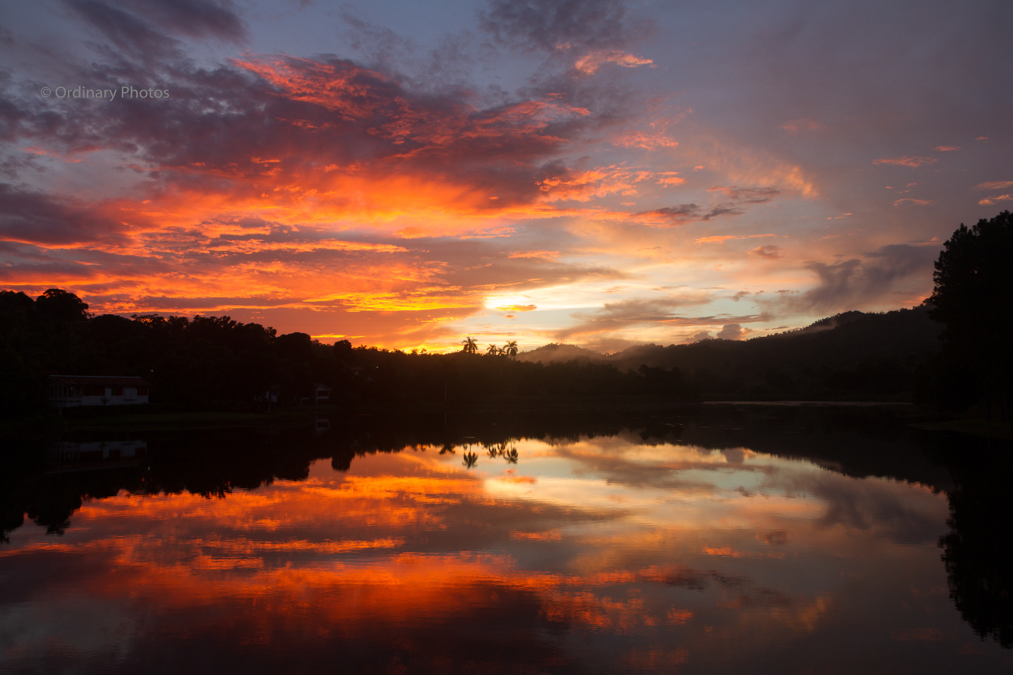 Sunset at the small village of Las Terrazas in Cuba