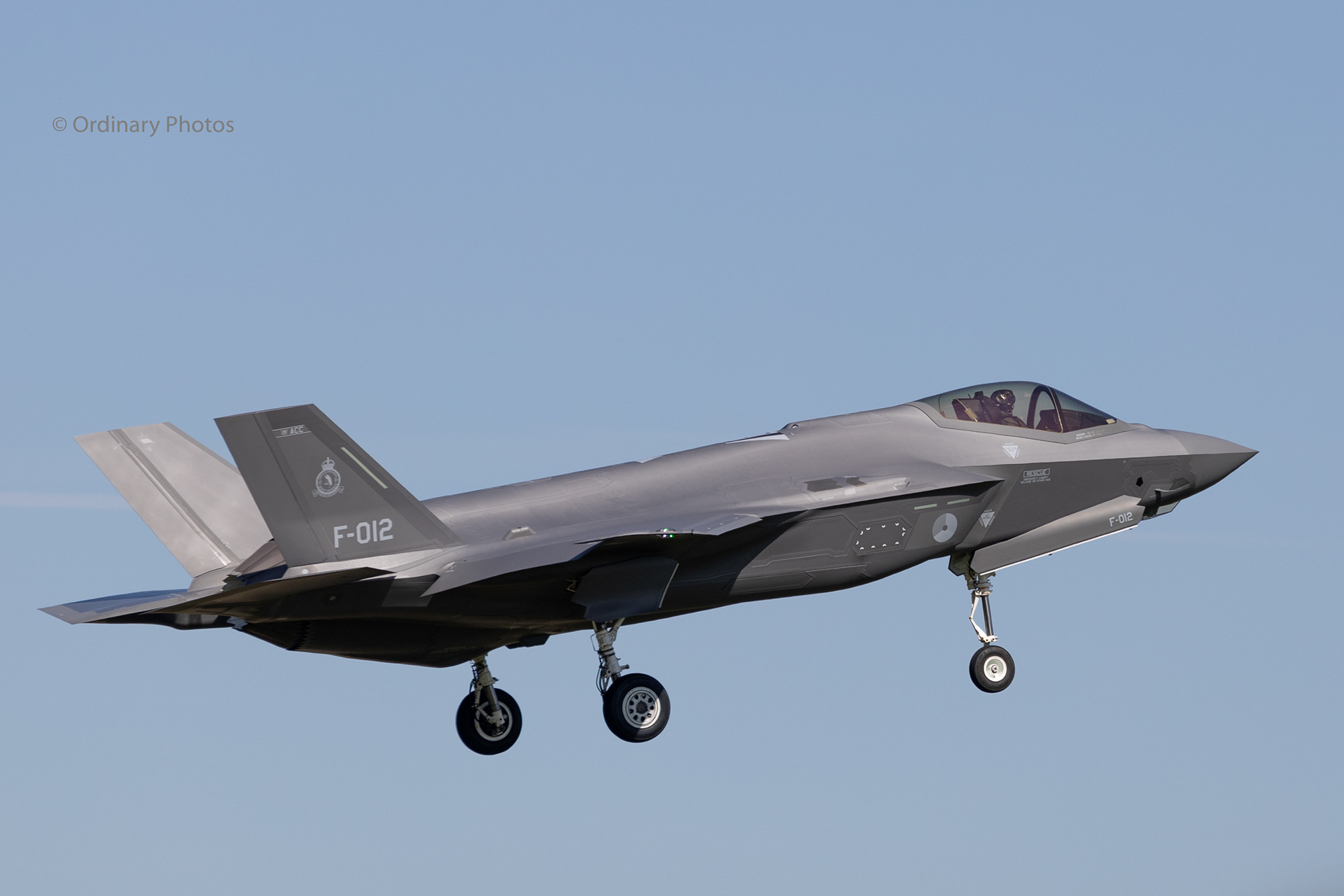 The F35A (F-012) before landing at Volkel air base