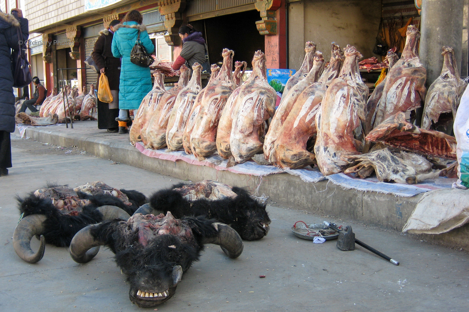 A butcher in Tibet