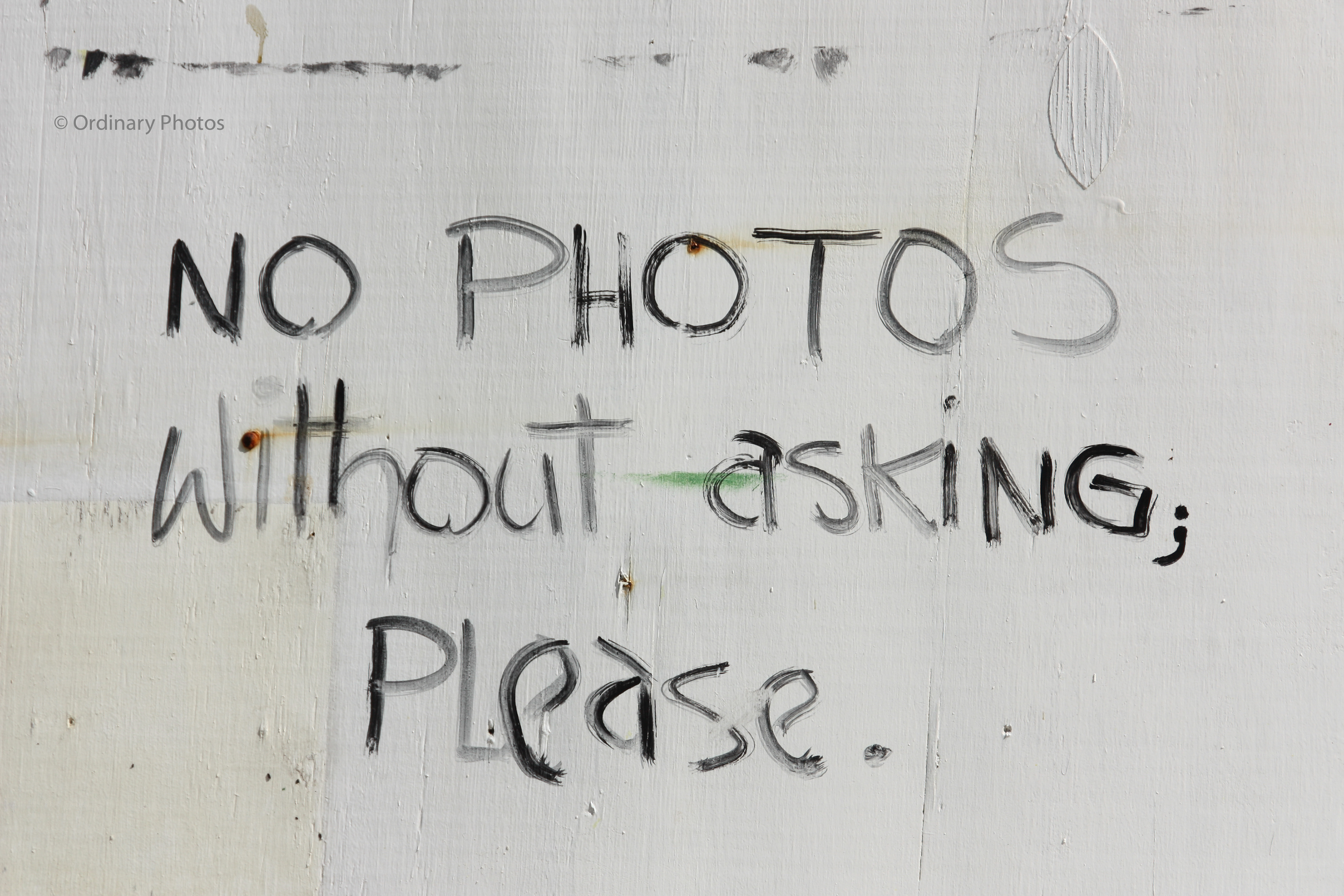 No photos without asking, please