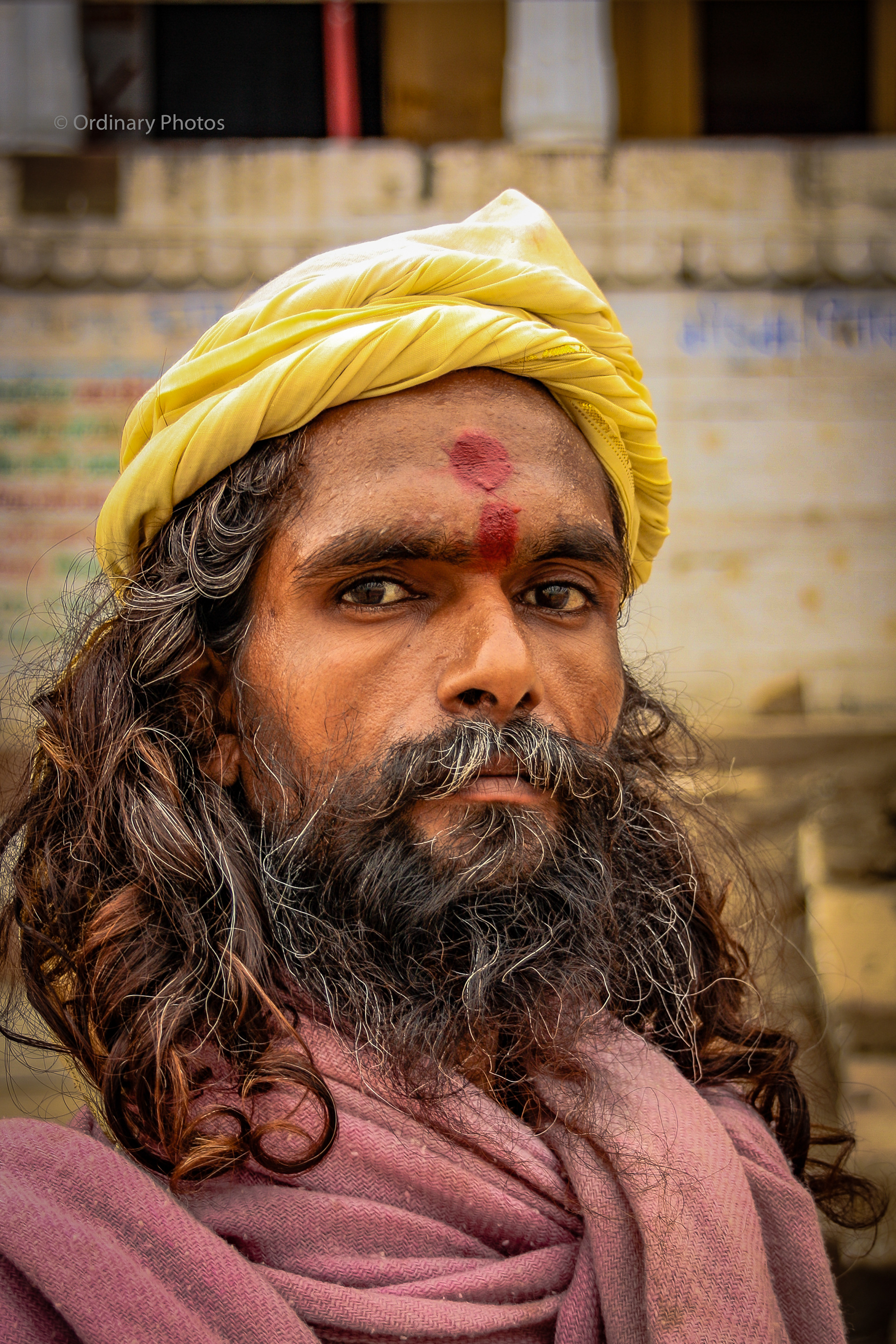 A portrait photo taken in Varanasi